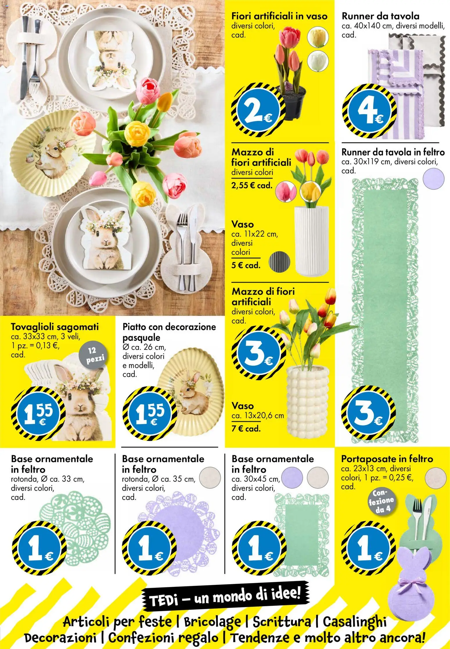 Volantino TEDi del 06.03.2026 | Pagina: 6 | Prodotti: Piatto, Portaposate, Vaso, Decorazioni