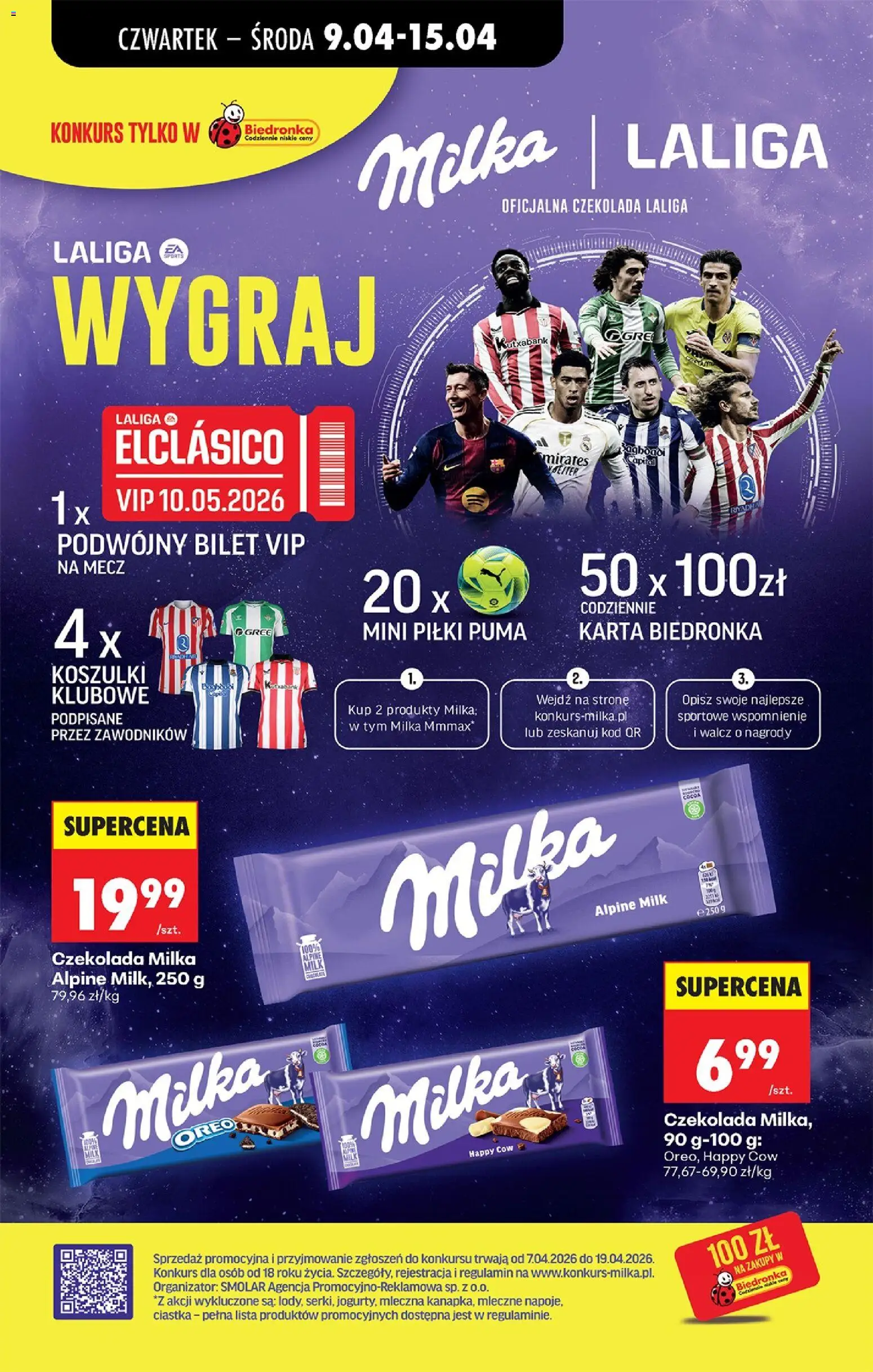 Biedronka gazetka od czwartku od 09.04.2026 | Strona: 66 | Produkty: Karta, Czekolada milka, Milka, Czekolada