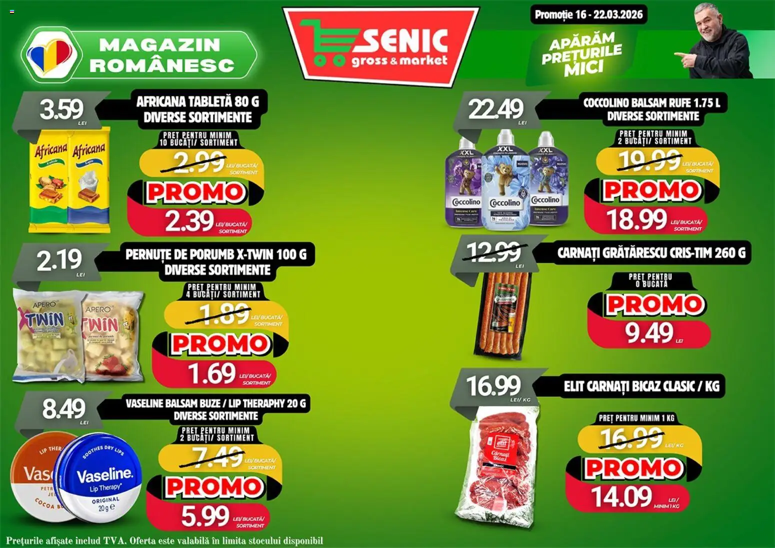 Noul catalog Senic – valabil de la 16.03.2026 | Pagină: 3 | Produse: Mici, Balsam, Porumb, Cârnați