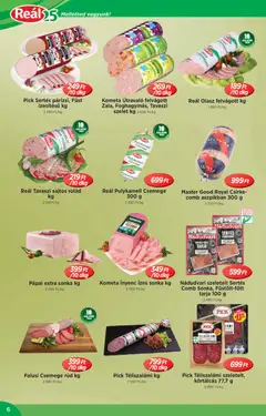Reál Akciós újság - amely érvényes a következő dátumtól: 04.02.2026 | Oldal: 6 | Termékek: Tarja, Olasz felvágott, Téliszalámi, Combsonka