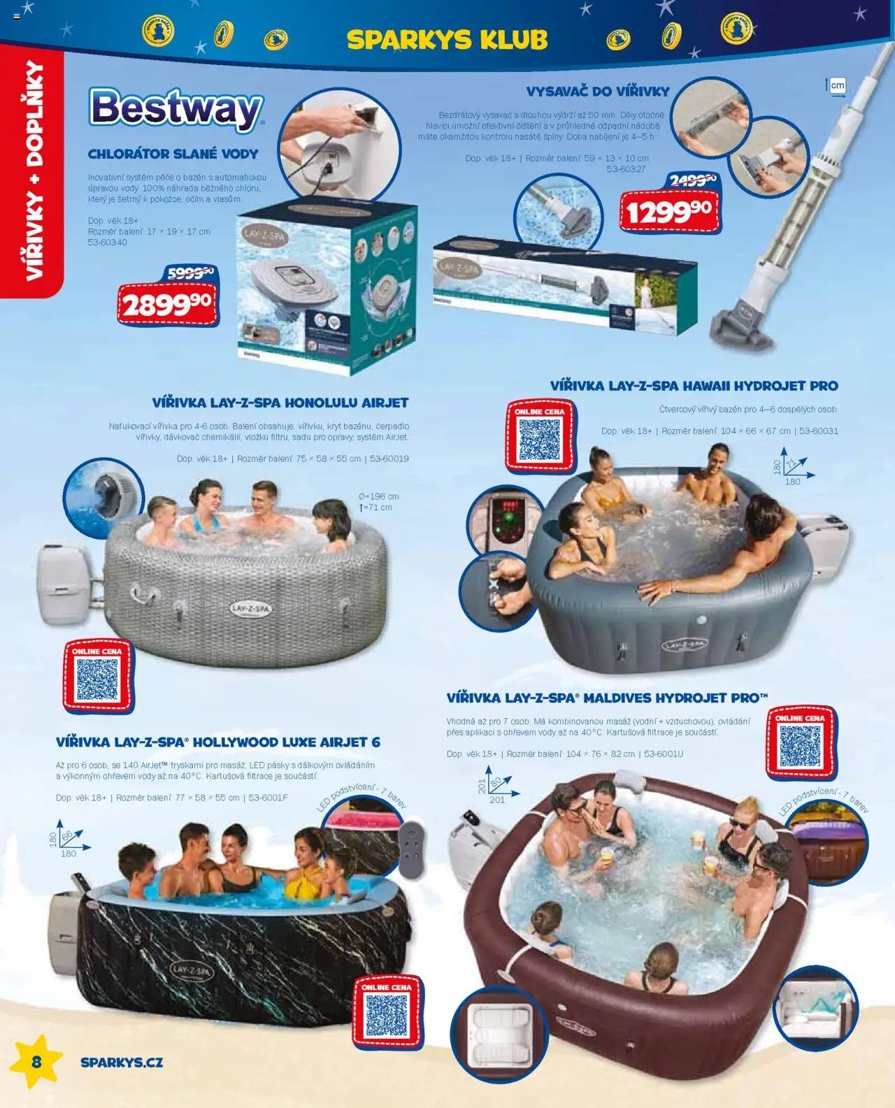 Sparkys katalog léto 2025 od 01.01.2025 | Strana: 8 | Produkty: Dávkovač, Bazén, Vířivka, LED