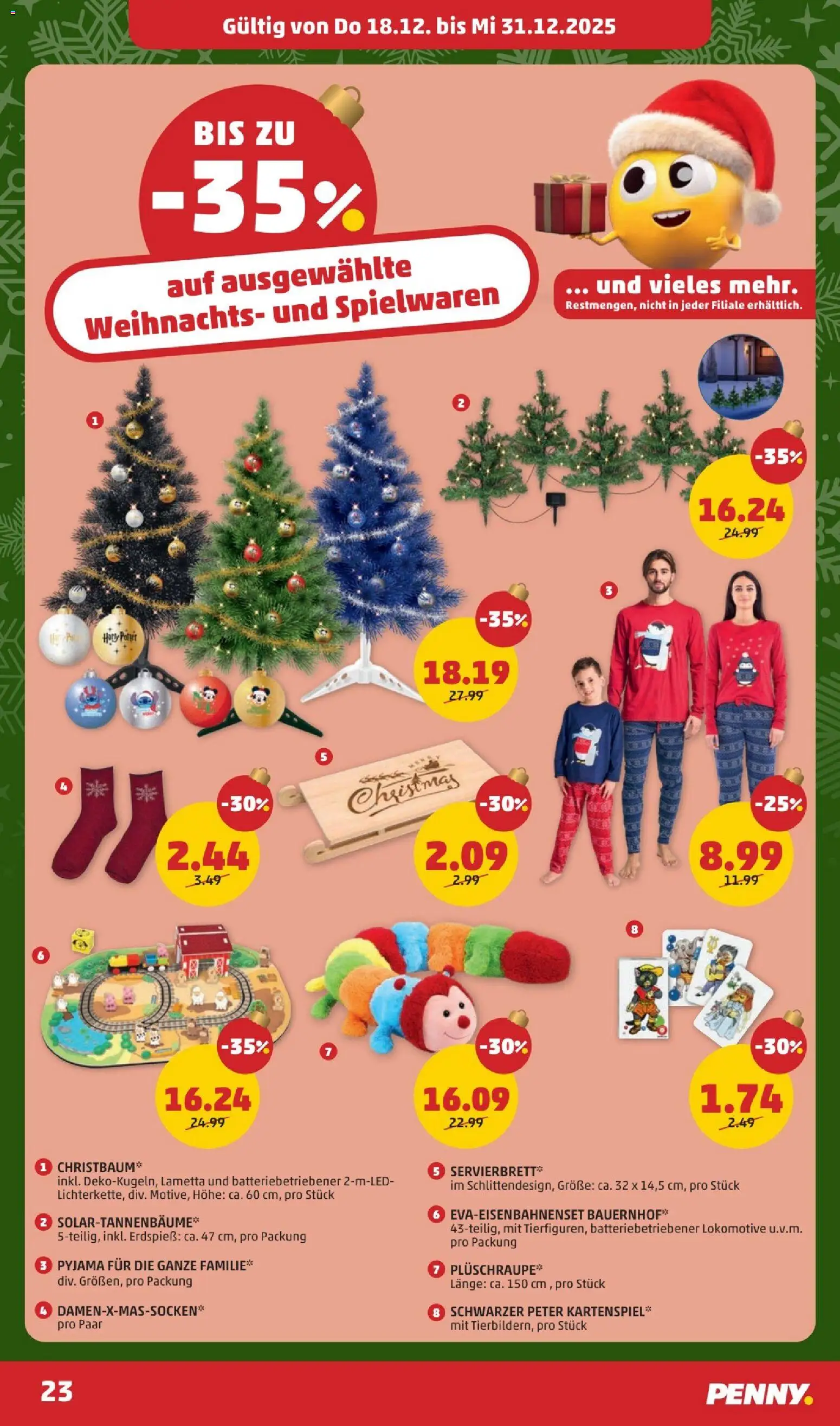 Penny Markt Flugblatt gültig ab 18.12.2025 | Seite: 23 | Produkte: Pyjama