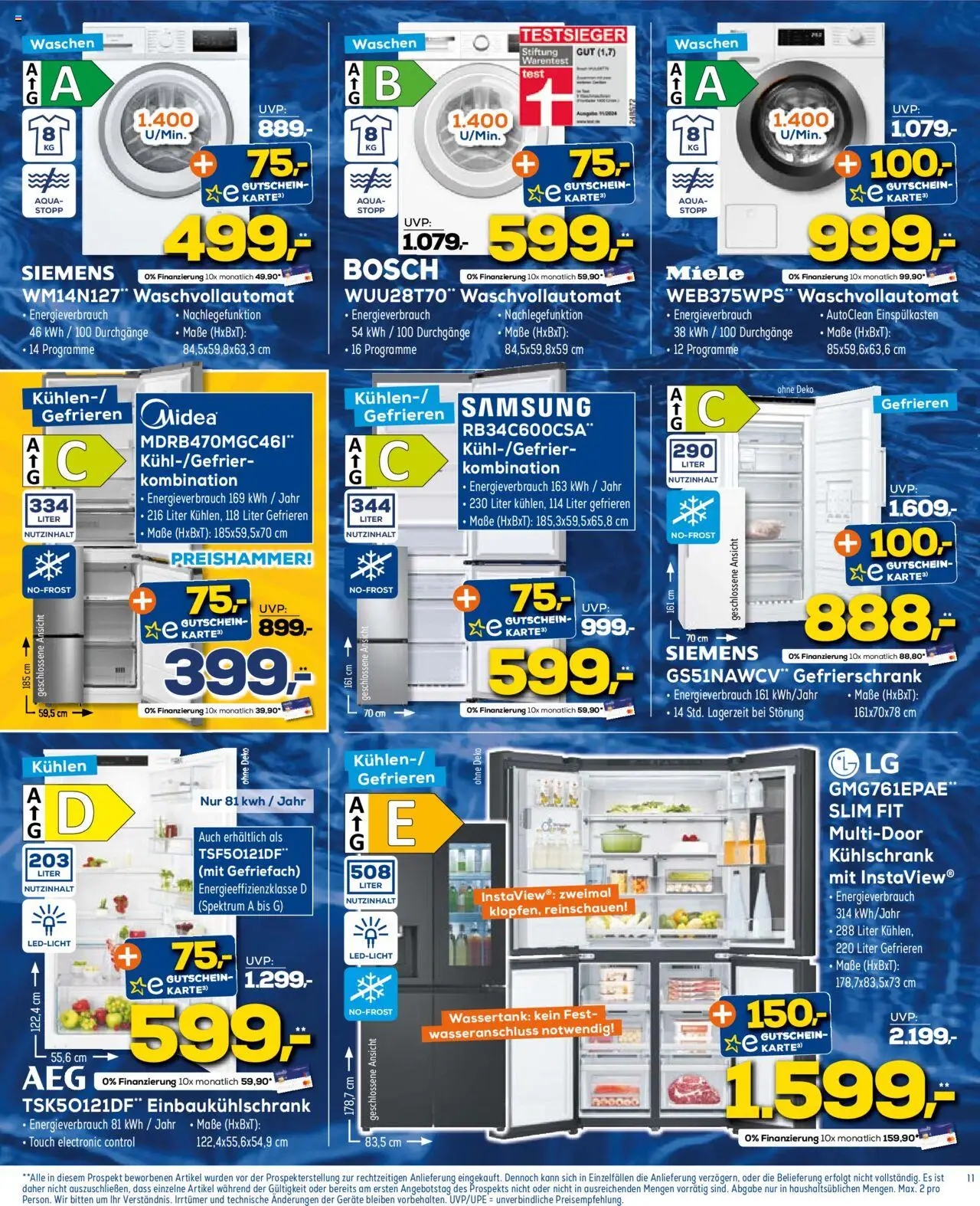 Euronics Prospekt 	 - gültig ab dem 13.08.2025 | Seite: 11 | Produkte: Miele, Bosch, Siemens, Samsung