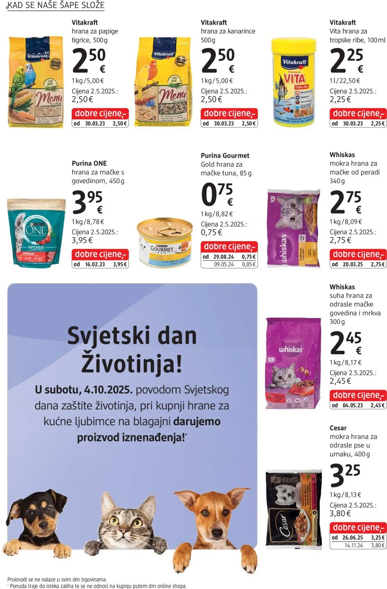 DM katalog | vrijedi od 01.10.2025 | Stranica: 28 | Proizvodi: Whiskas, Govedina, Mrkva, Hrana za mačke
