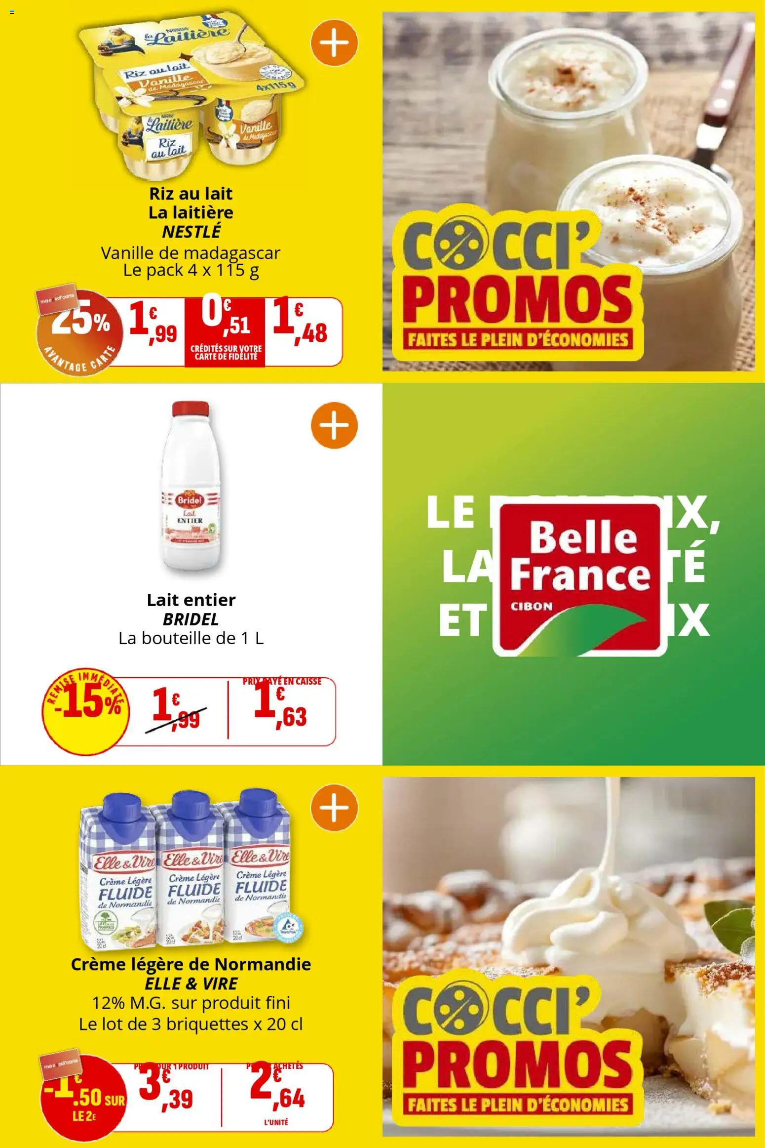 {H1} | Page: 11 | Produits: Lait entier, Lait, Riz, Crème
