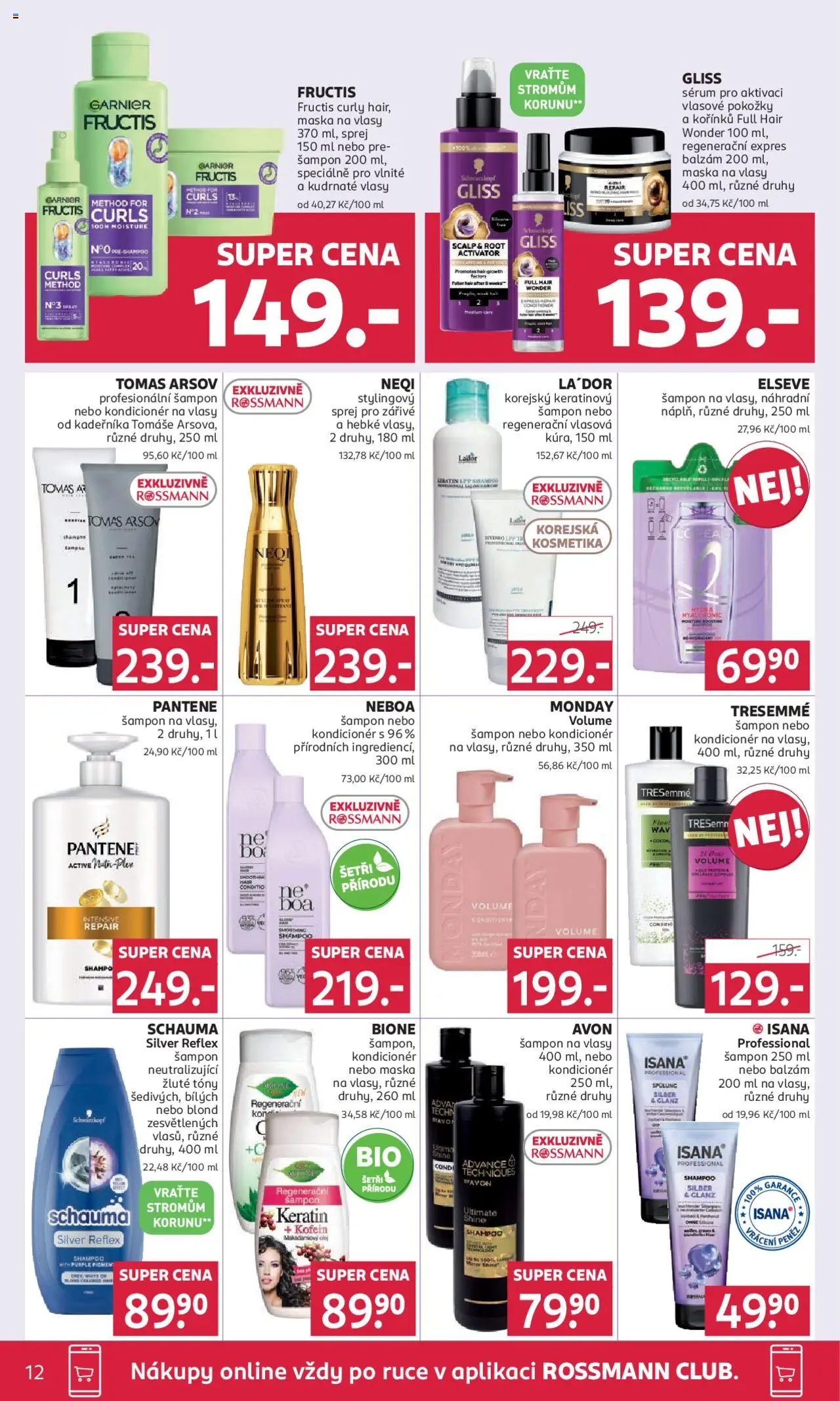 Rossmann leták od 18.06.2025 | Strana: 12 | Produkty: Sérum, Šampon, Kondicionér, Maska na vlasy