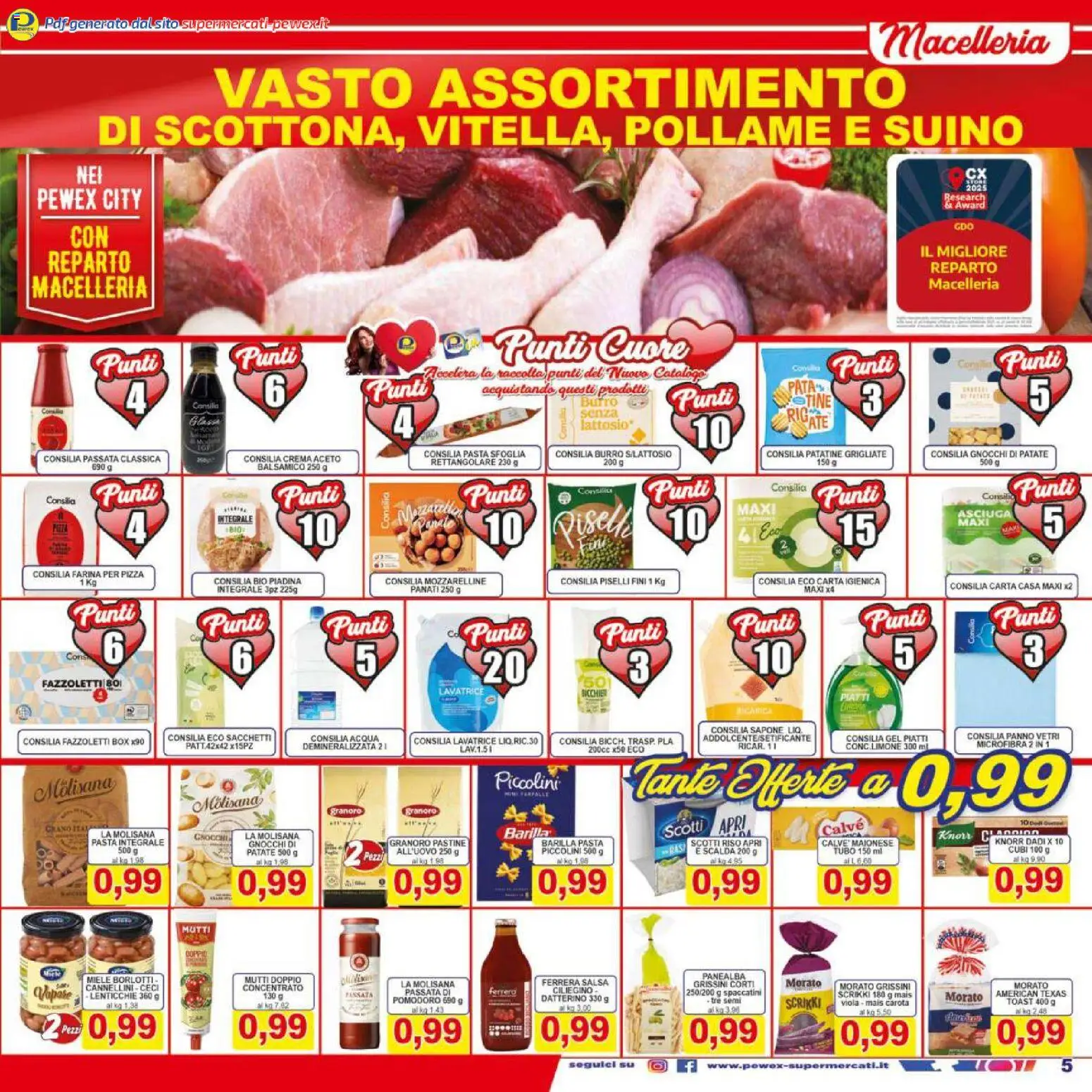 Volantino Pewex del 16.01.2026 | Pagina: 5 | Prodotti: Crema, Carta igienica, Patatine, Gnocchi