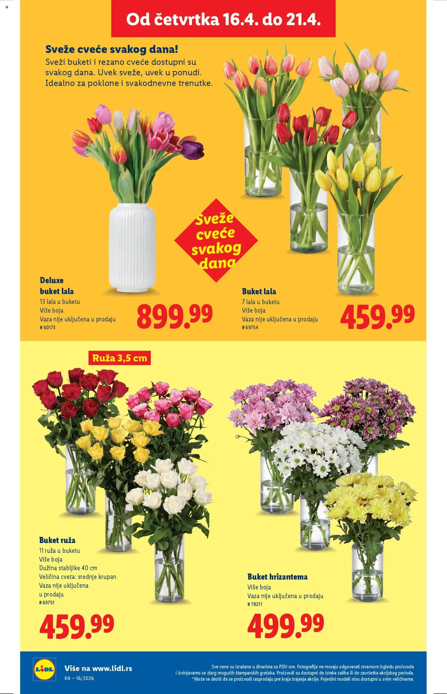 Lidl katalog - važi od 16.04.2026 | Strana: 64 | Proizvode: Vaza, Hrizantema, Cvece