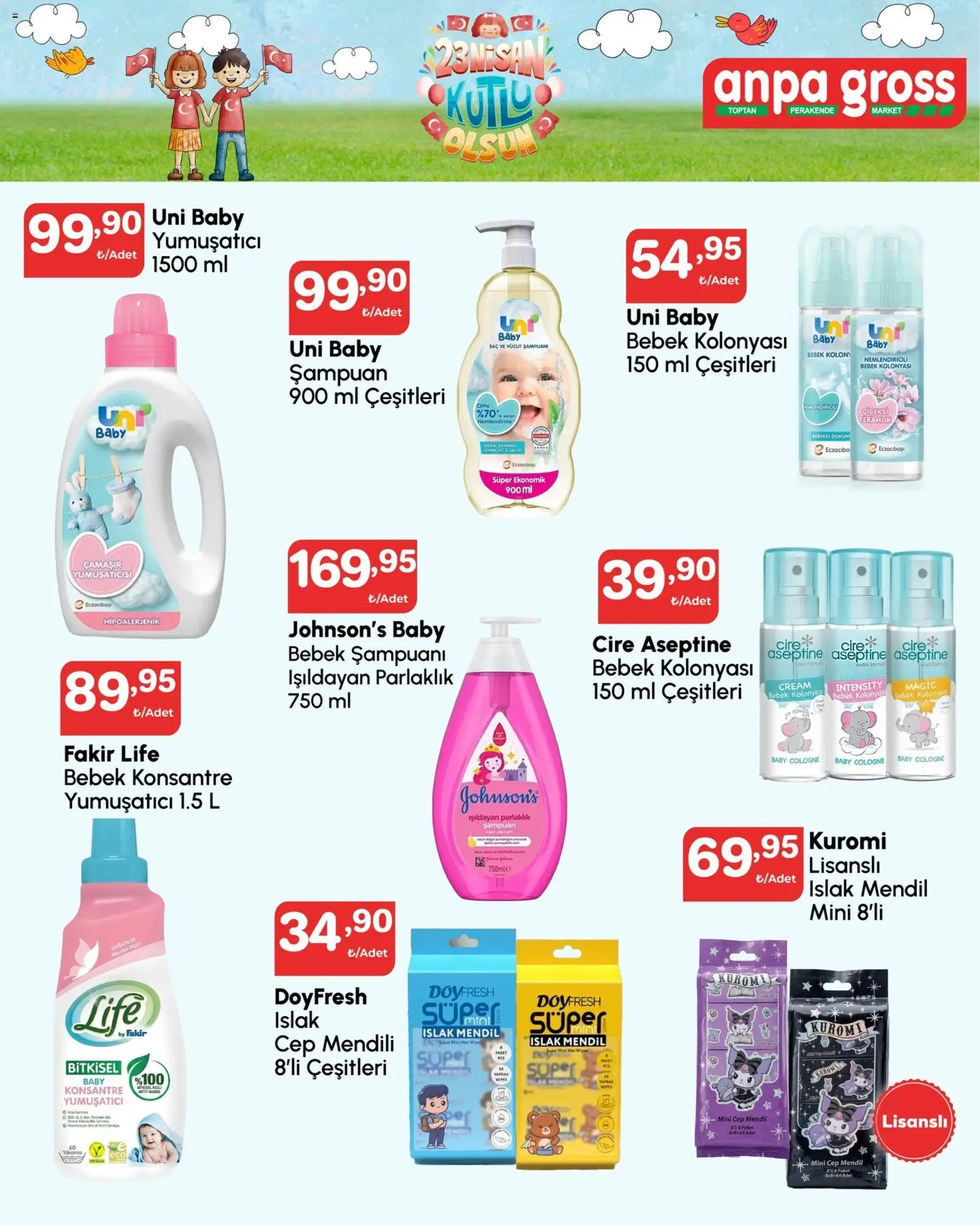 Anpa Gross Katalog - 22.04.2026 tarihinden itibaren geçerlidir | Sayfa: 8 | Ürünler: Mendil, Şampuan, Yumuşatıcı