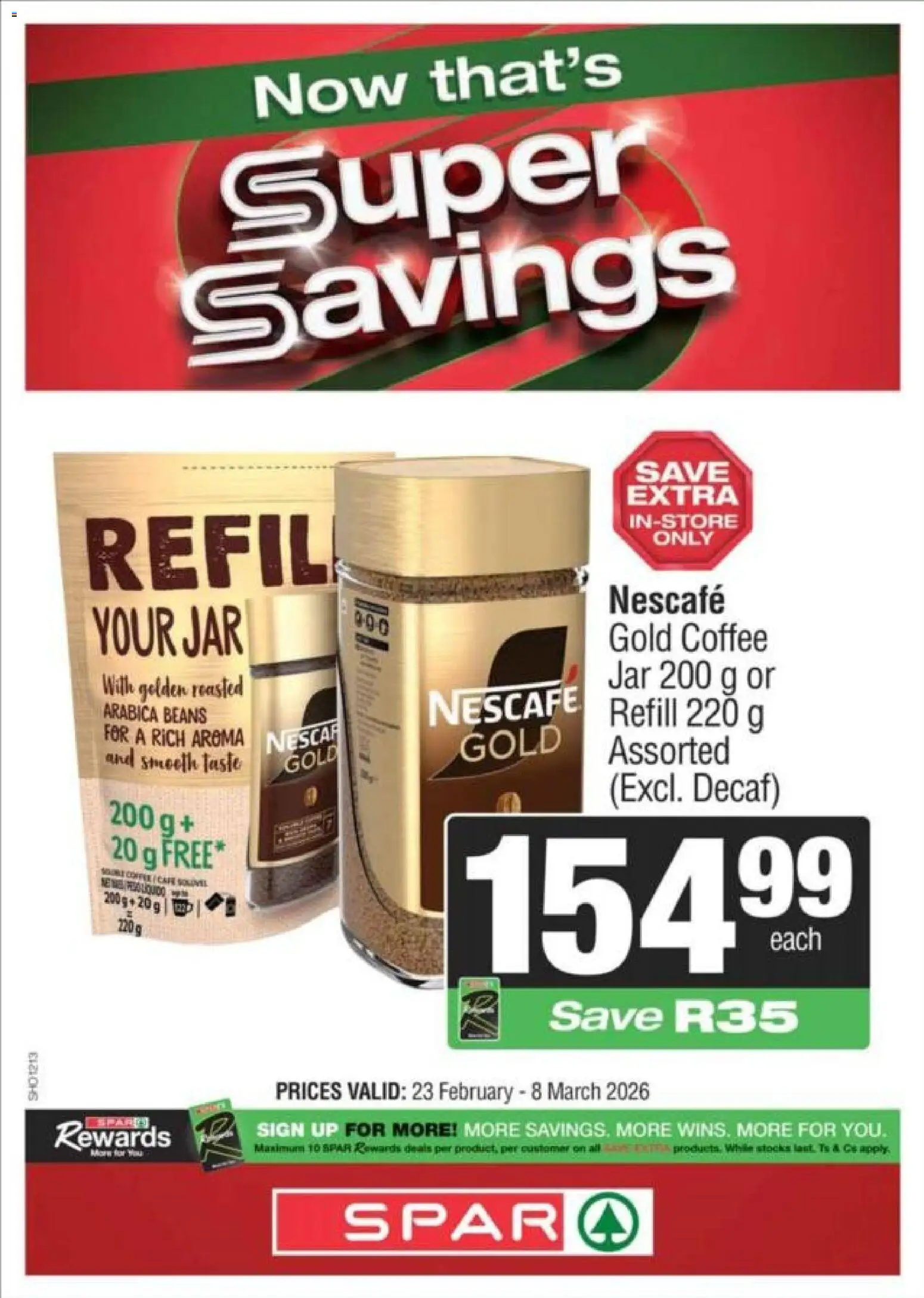 New Spar catalogue – valid from 23.02.2026 | Page: 3 | Products: Beans, Coffee