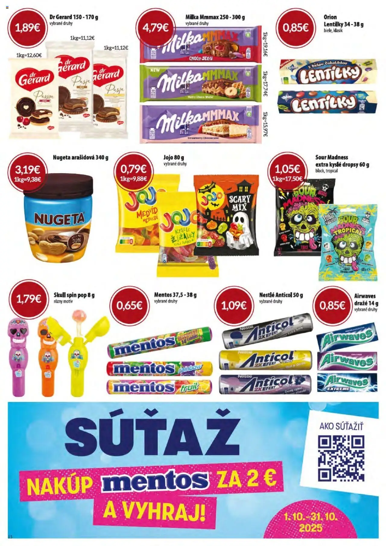 Nové KARMEN CBA akcie – leták je platný od 02.10.2025 | Strana: 13 | Produkty: Milka