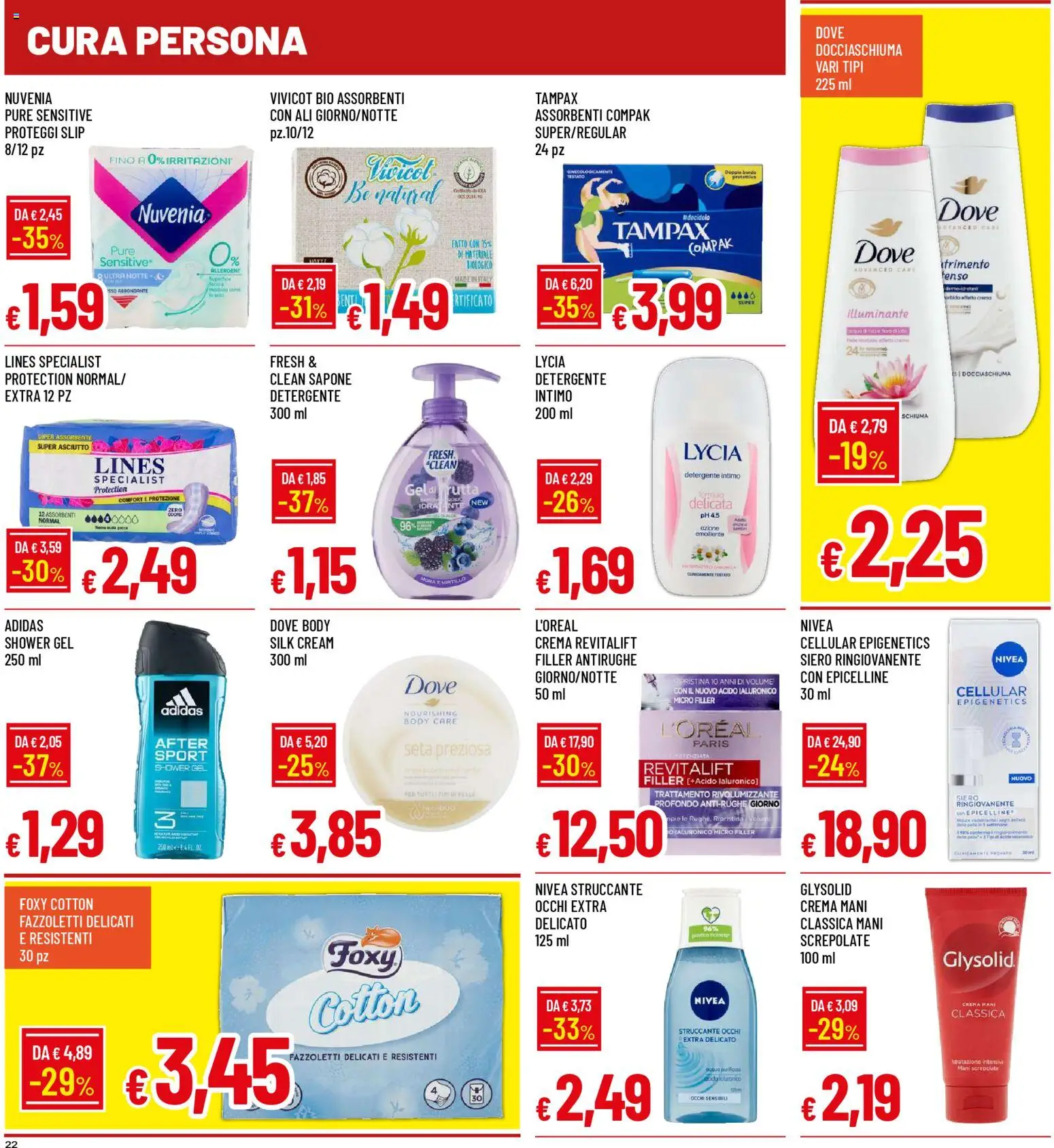 Volantino Galassia del 13.11.2025 | Pagina: 22 | Prodotti: Illuminante, Sapone, Slip, Acqua