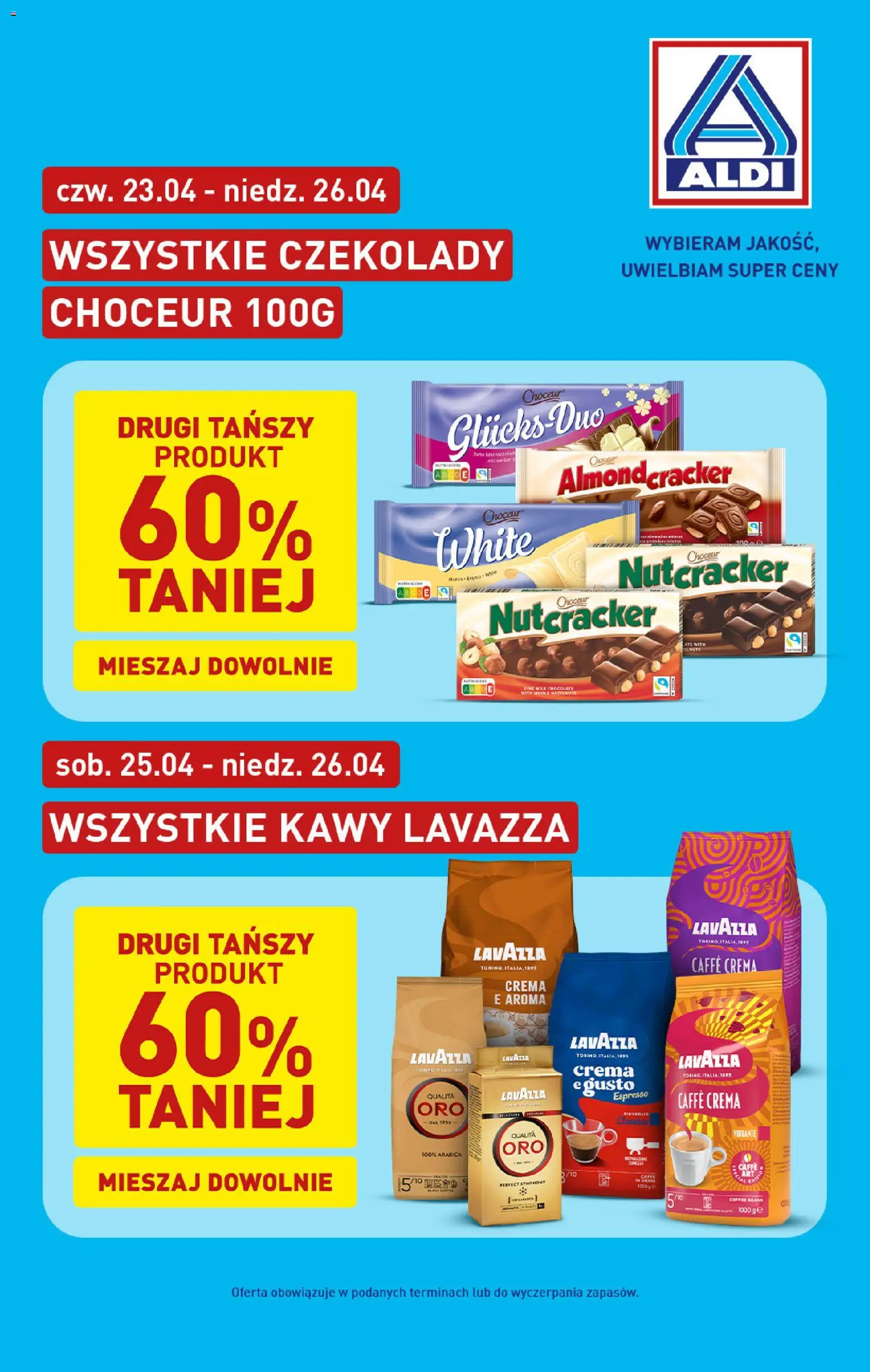 Aldi gazetka od 20.04.2026 | Strona: 30 | Produkty: Czekolady, Lavazza