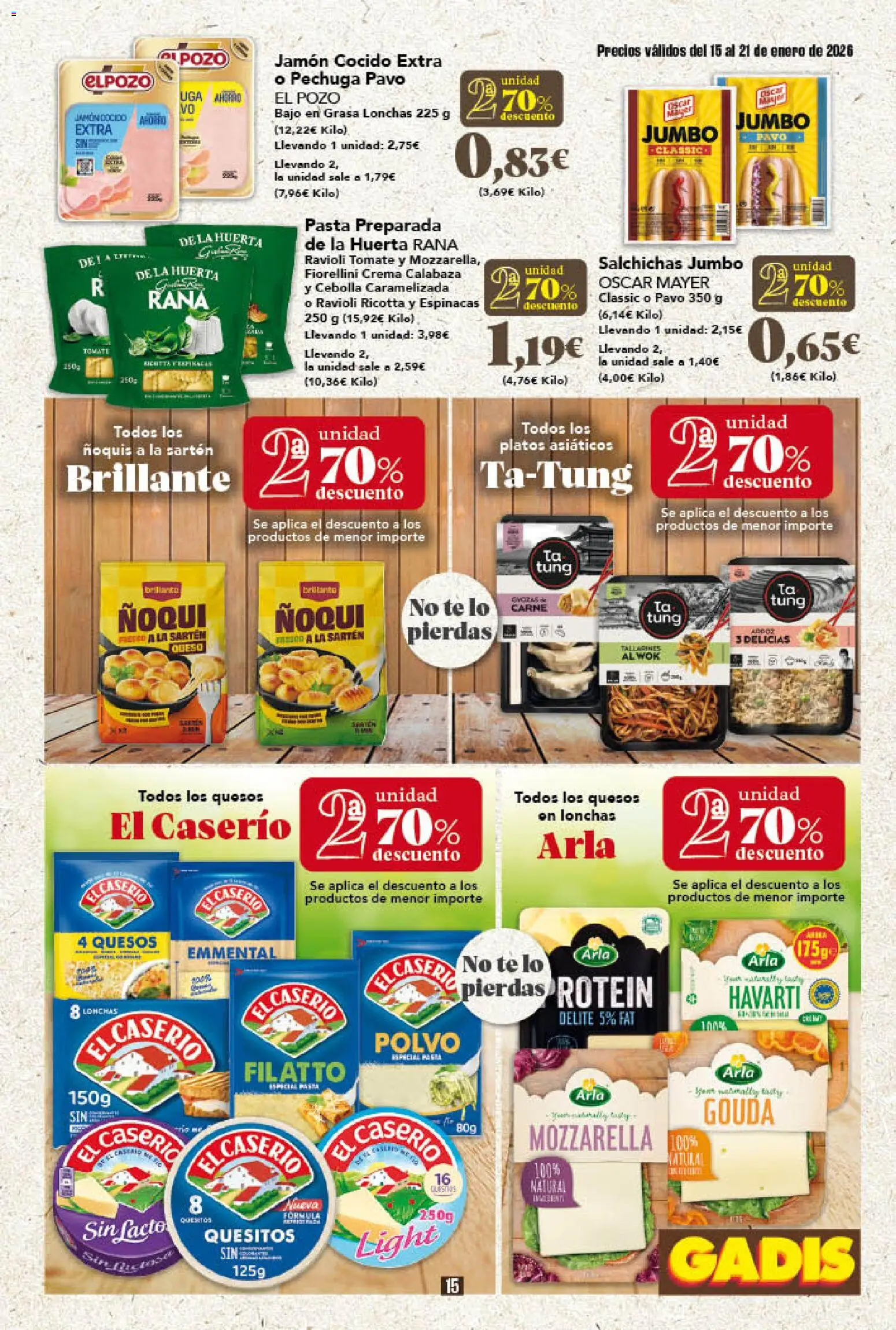 Gadis - folleto │ válido desde el 15.01.2026 | Página: 15 | Productos: Polvo, Jamón, Πορσελάνη, Παγωμένο τσάι
