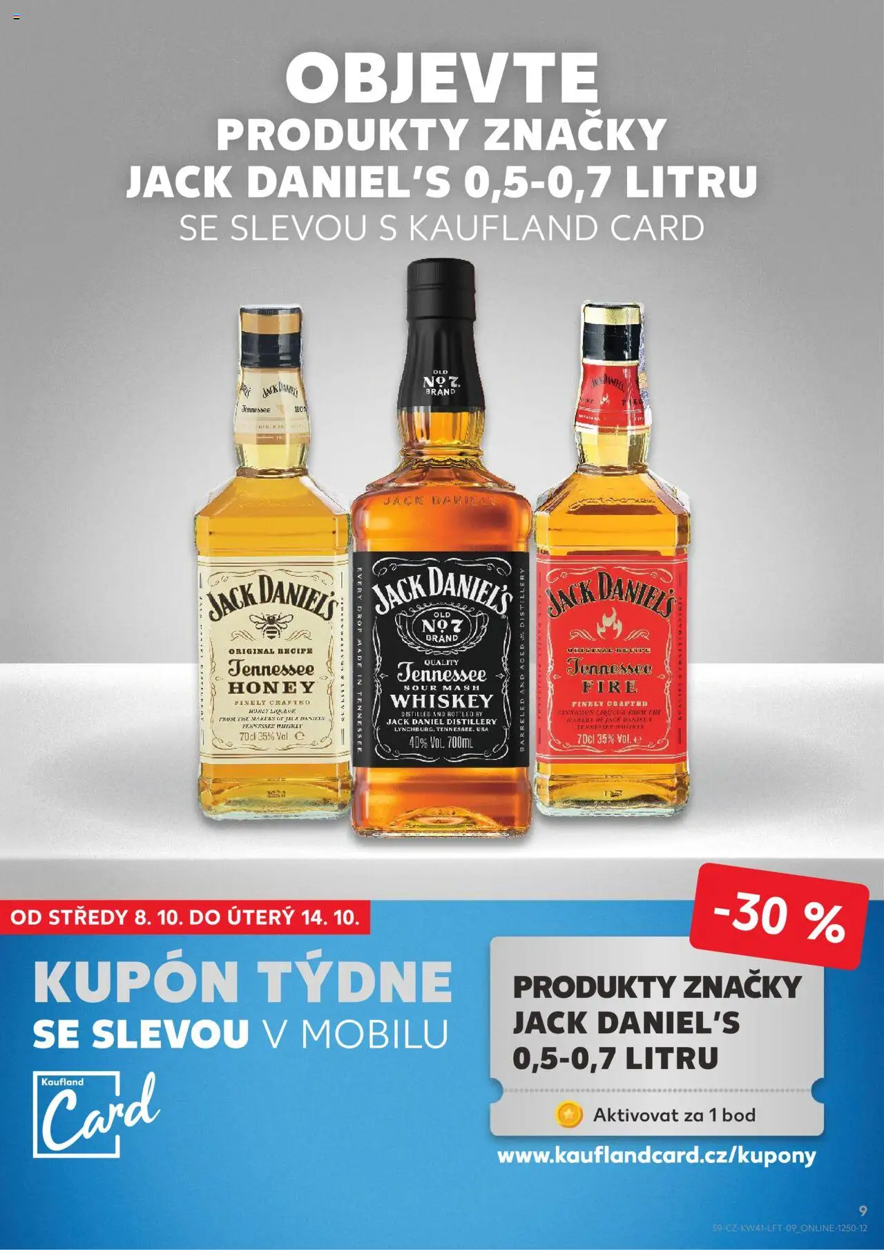 Kaufland leták - Praha 4 od 08.10.2025 | Strana: 9 | Produkty: Whiskey, Jack Daniel’s, LED