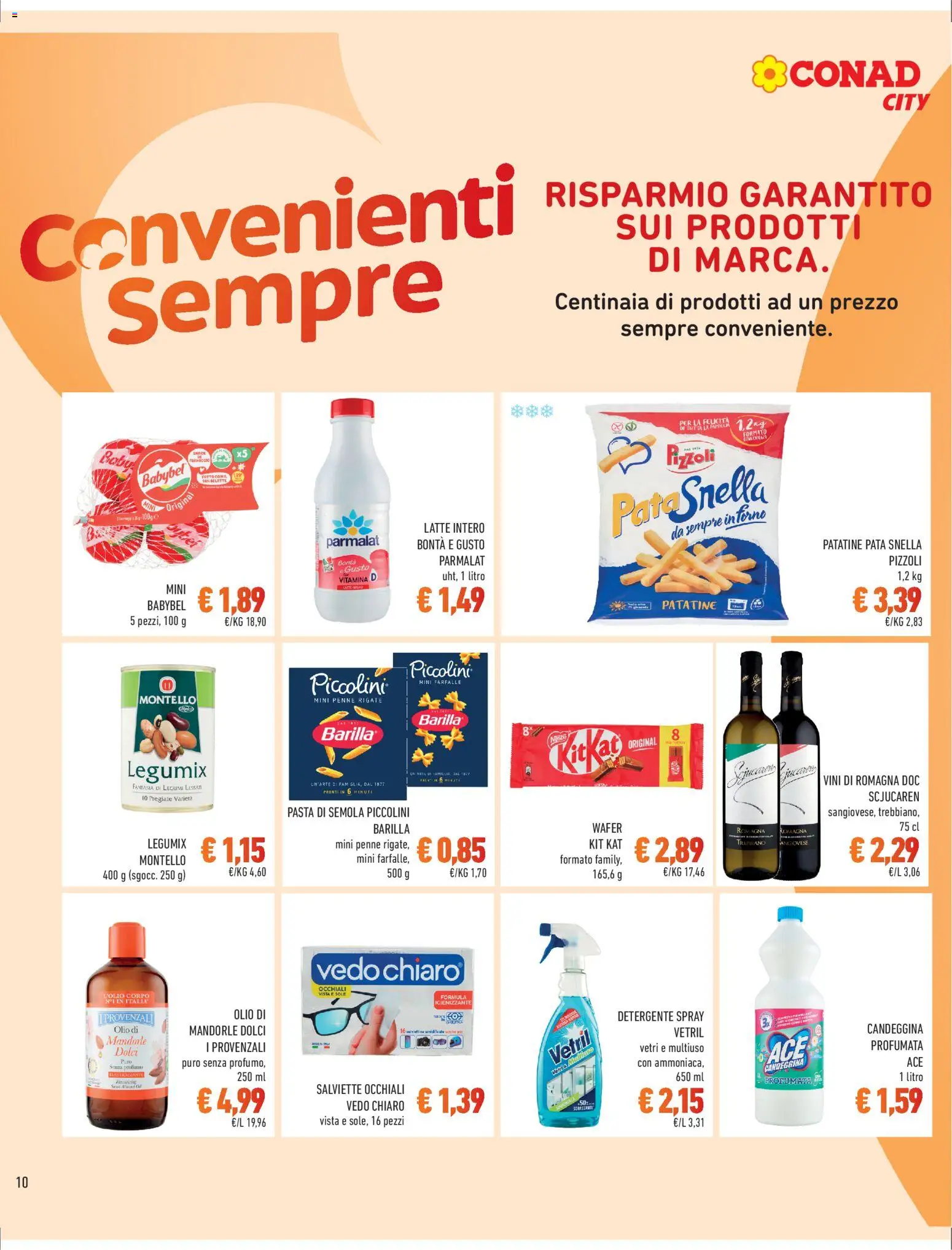 Volantino Conad del 13.02.2026 | Pagina: 10 | Prodotti: Legumi, Detergente, Olio, Occhiali