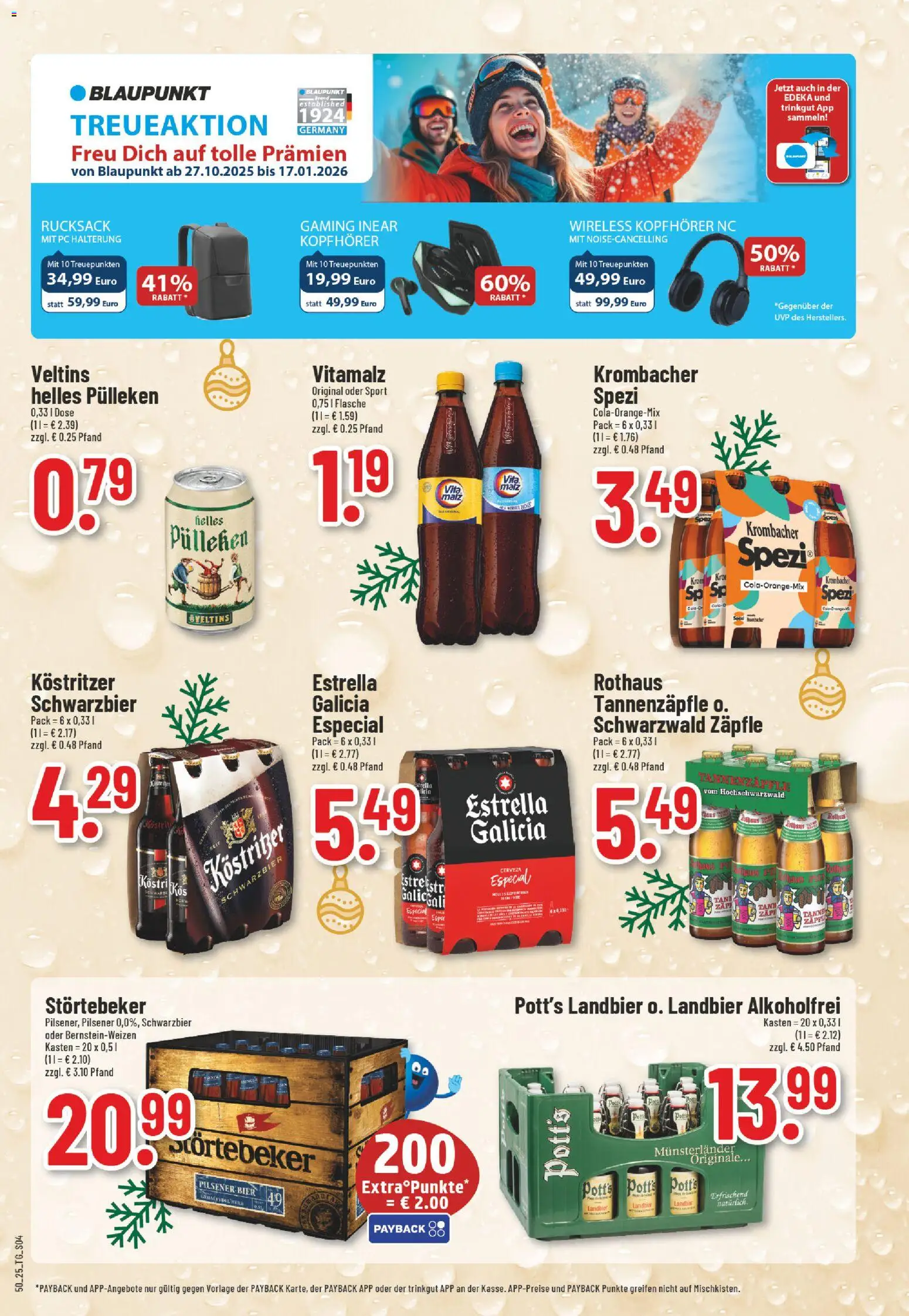 Trinkgut Prospekt – gültig ab 08.12.2025 | Seite: 6 | Produkte: Helles pulleken, Krombacher, PC, Kopfhörer