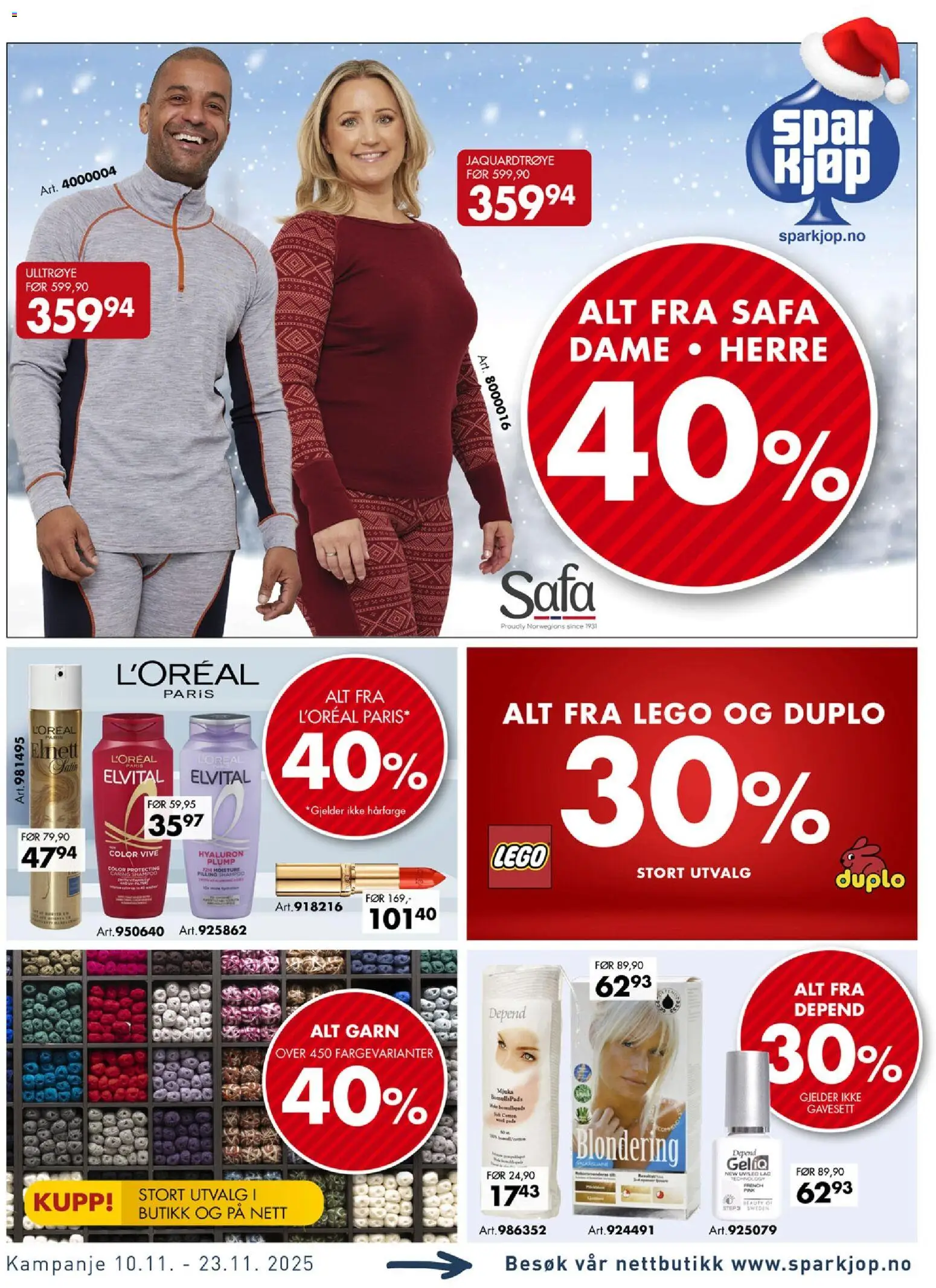 {H1} | Side: 1 | Produkter: Bomullspads, Gavesett, Steps, Hårfarge