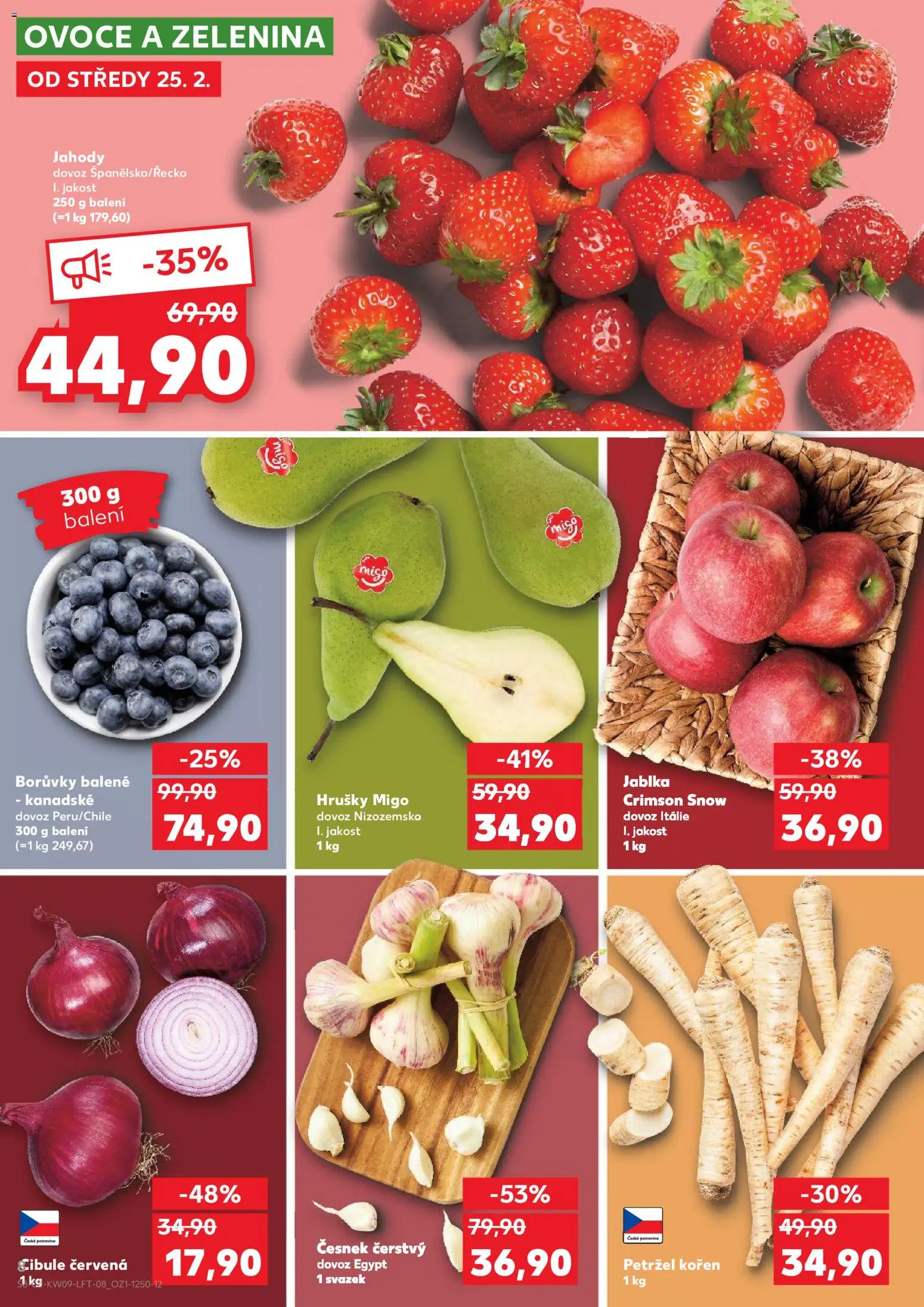 Kaufland leták - Liberec od 25.02.2026 | Strana: 8 | Produkty: Jahody, Borůvky, Petržel, Česnek