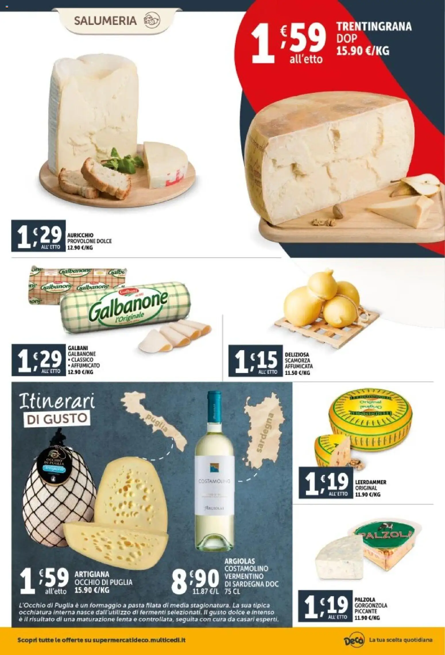 Volantino Decò del 29.12.2025 | Pagina: 4 | Prodotti: Provolone, Formaggio, Pasta, Gorgonzola