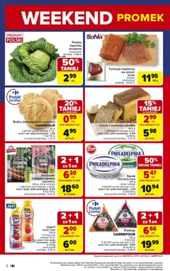 Carrefour Gazetka - Weekend promek już od środy od 18.06.2025 | Strona: 2 | Produkty: Serek, Serek philadelphia, Wiśnie, Sushi