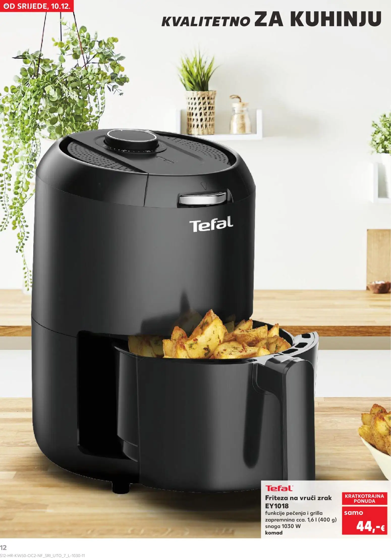 Kaufland HR akciós ujság - amely érvényes a következő dátumtól: 10.12.2025 | Oldal: 12 | Termékek: Tefal