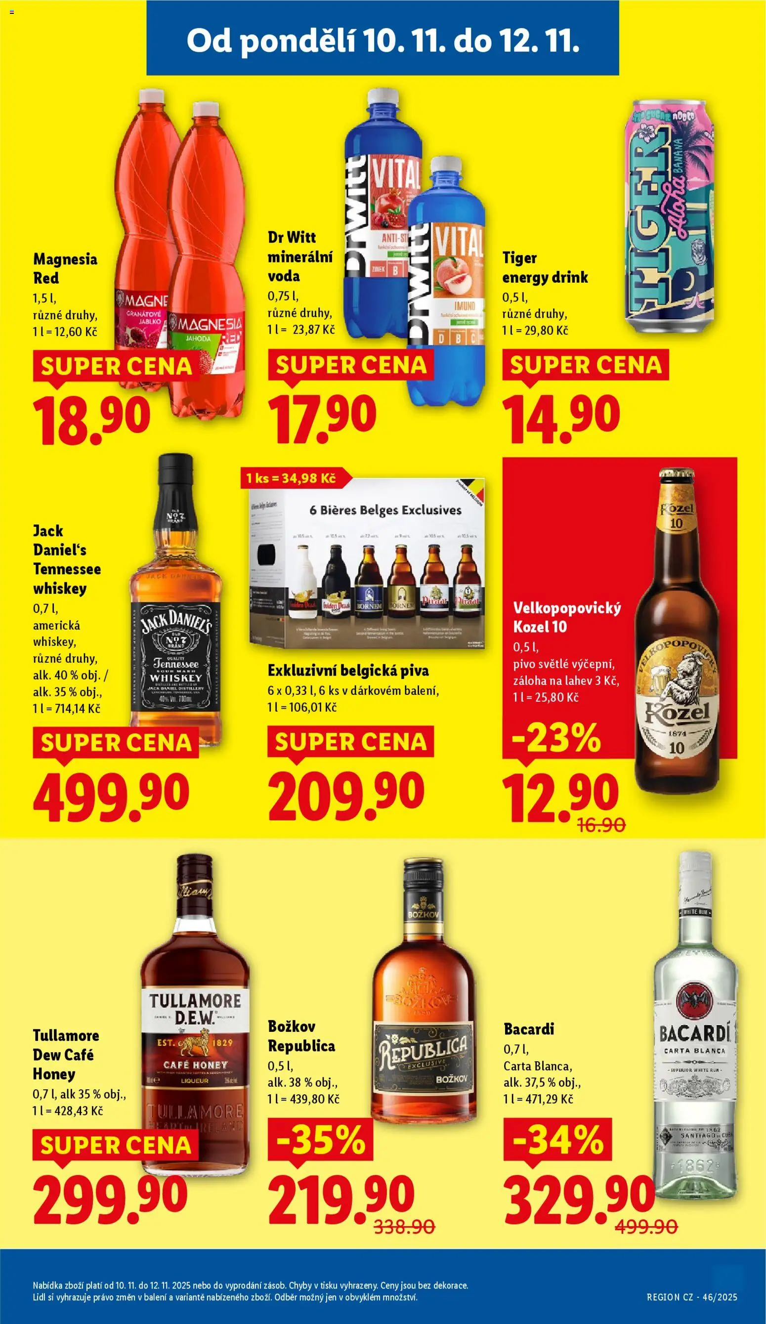 Lidl leták od 10.11.2025 | Strana: 21 | Produkty: Kozel, Drwitt, Minerální voda, Magnesia Red