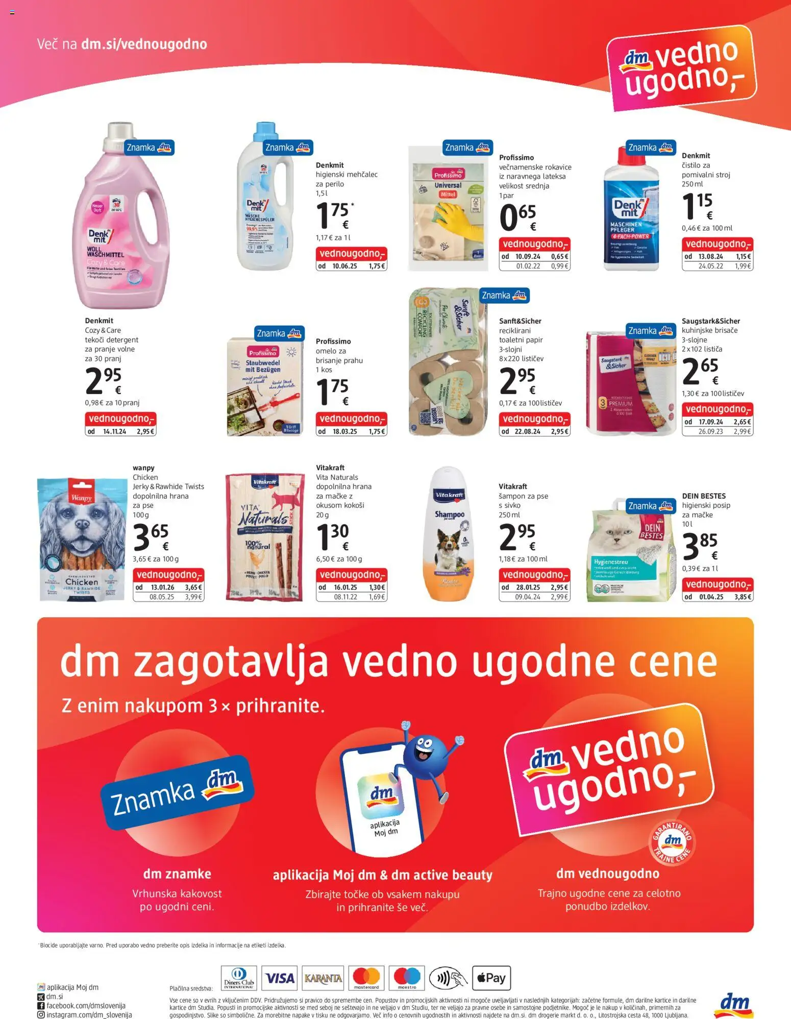 Novi DM Drogerie Markt katalog ponudbe – veljaven od 19.01.2026 | Stran: 4 | Izdelki: Mehčalec, Toaletni papir, Sampon, Kuhinjske brisače