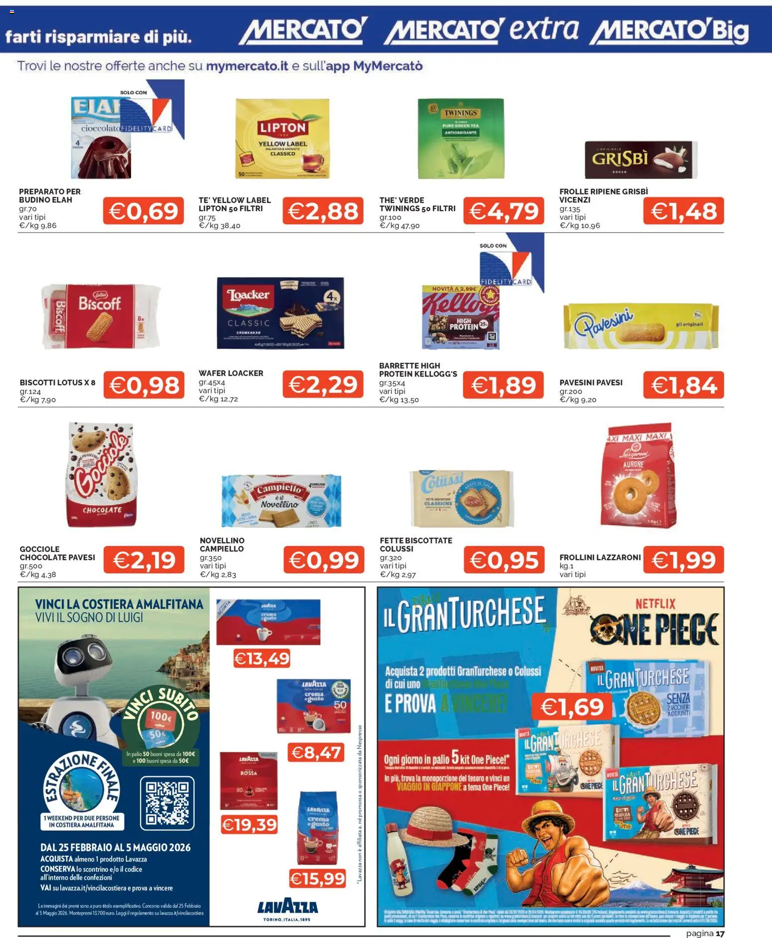 Volantino Mercatò del 07.04.2026 | Pagina: 17 | Prodotti: Crema, Biscotti, Budino, Lavazza