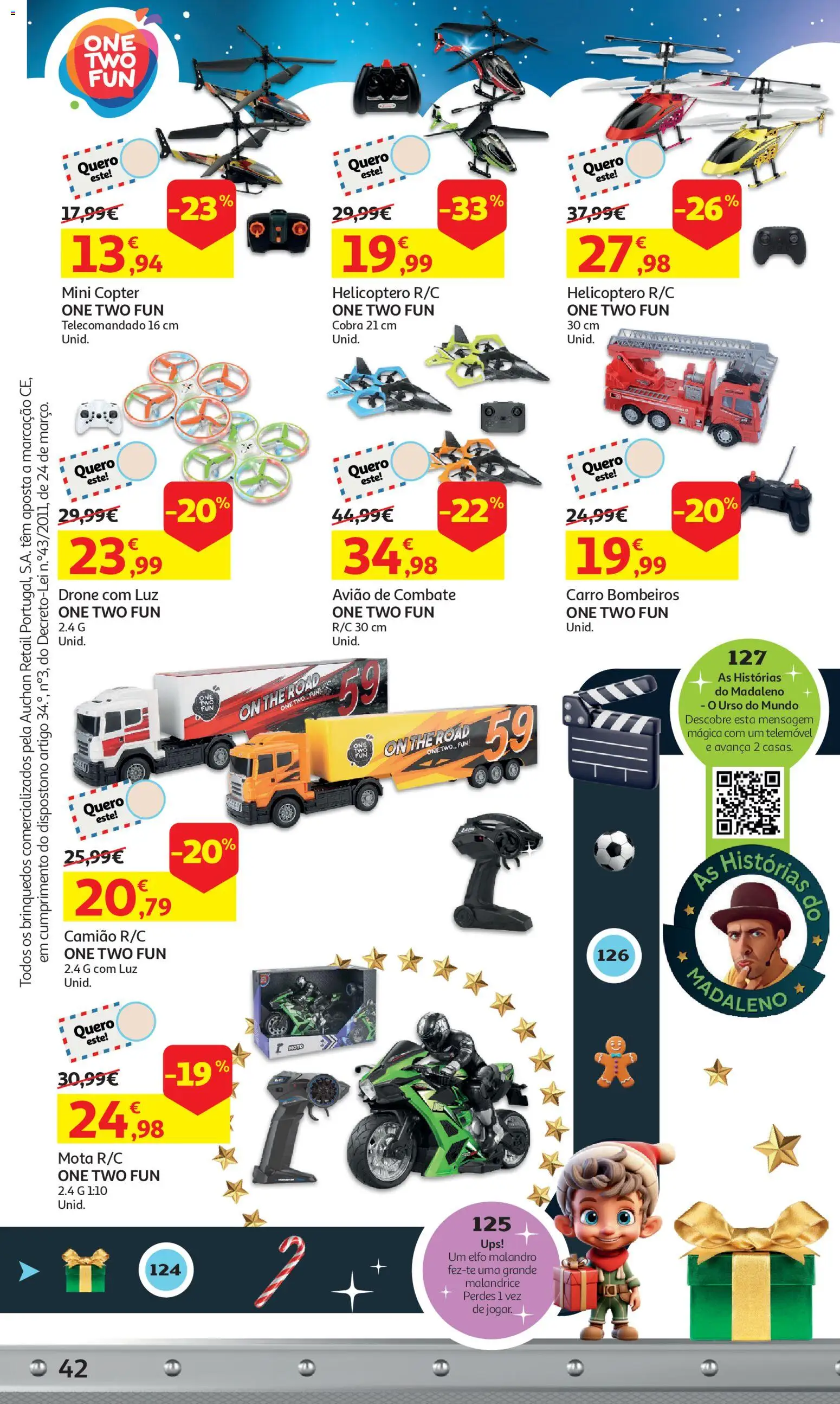 Auchan - A grande fábrica de Natal │ válido de 05.11.2025 | Página: 42 | Produtos: Drone, Telemóvel