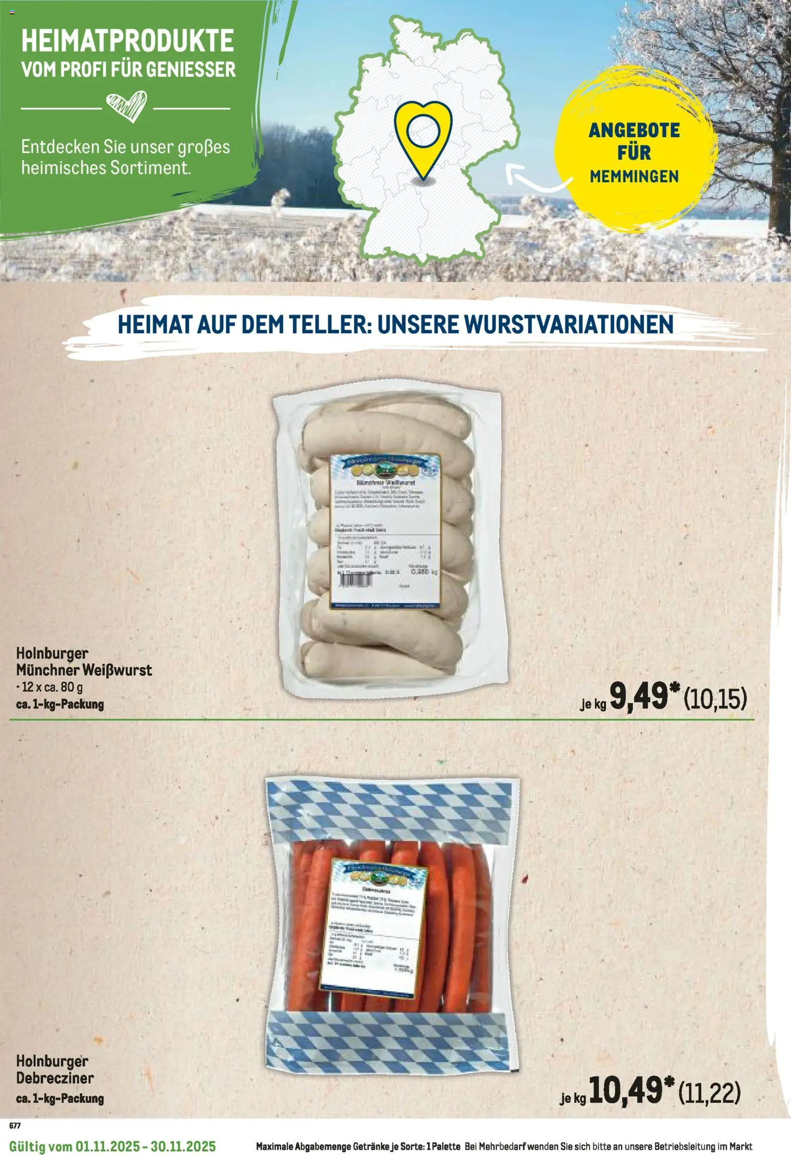 Metro Regionaler Flyer – gültig ab 01.11.2025 | Seite: 68 | Produkte: Weißwurst