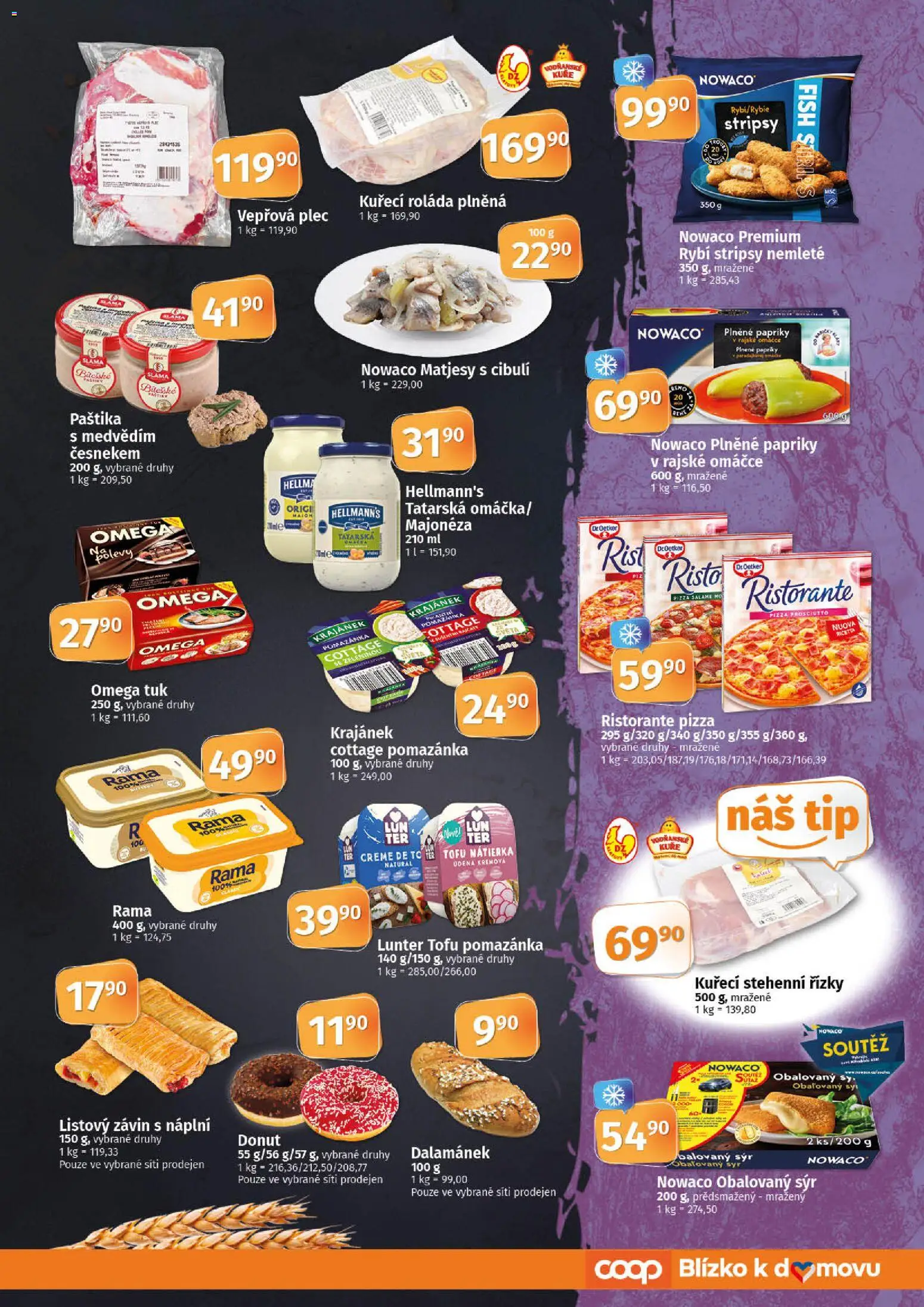 Coop leták - Tuty od 22.10.2025 | Strana: 3 | Produkty: Omega, Hellmann's, Stehenní řízky, Cottage