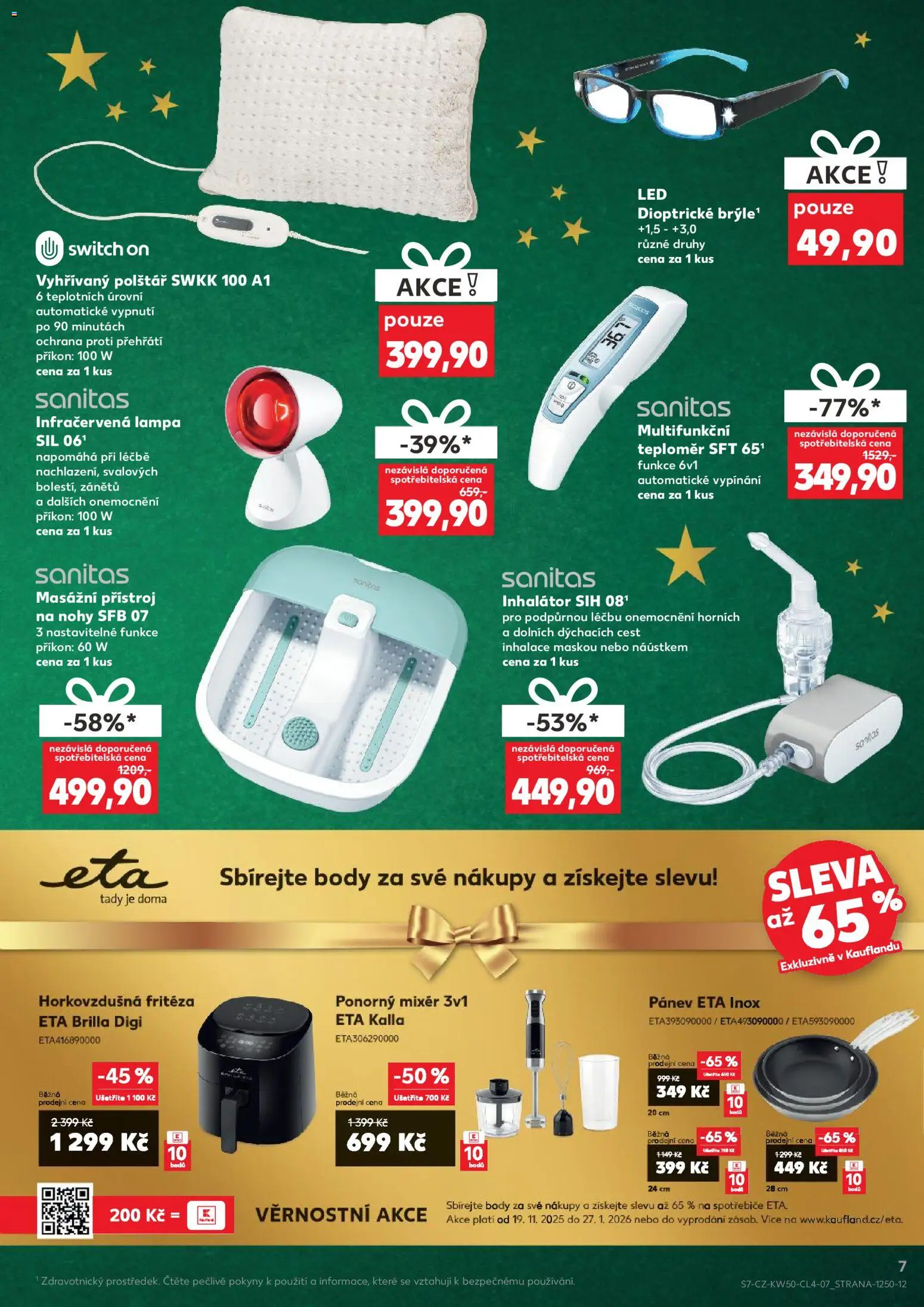 Kaufland leták - Kolín od 10.12.2025 | Strana: 7 | Produkty: Pánev, Inhalátor, Masážní přístroj, Lampa