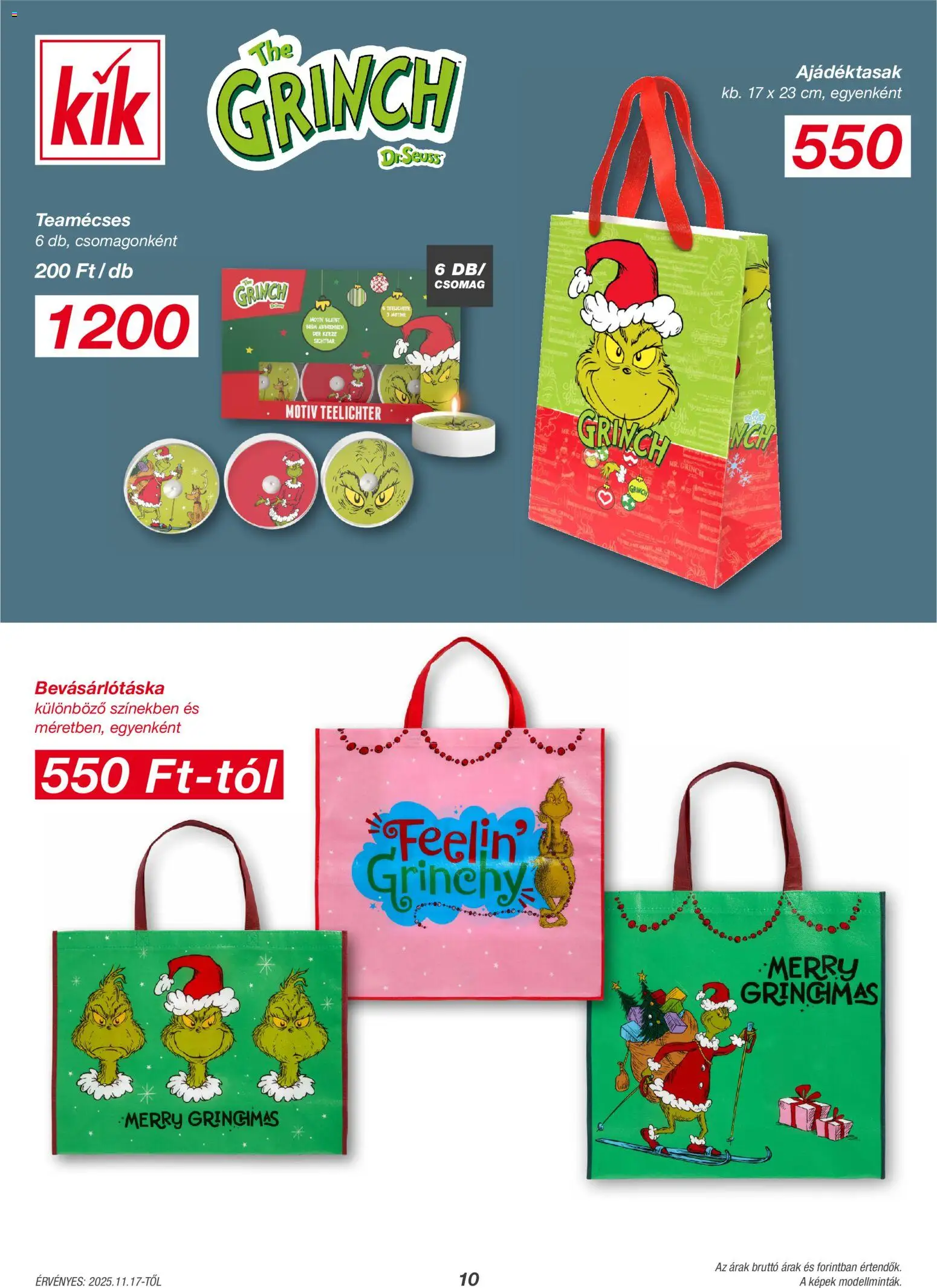 Kik akciós ujság - amely érvényes a következő dátumtól: 17.11.2025 | Oldal: 10 | Termékek: Teamécses