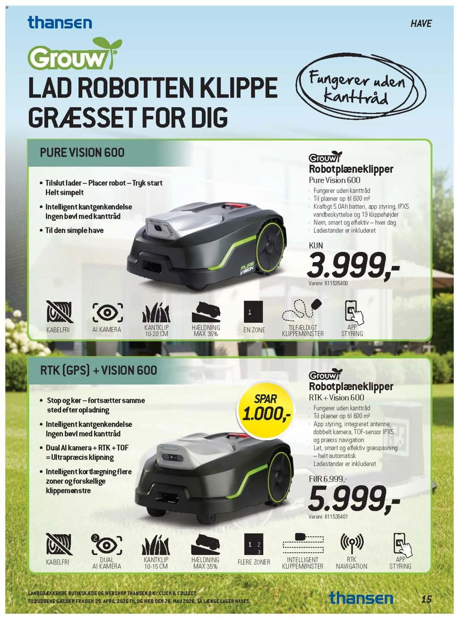 Thansen tilbudsavis – gyldig fra 29.04.2026 | Side: 15 | Produkter: Robot, GPS, Kamera, Navigation