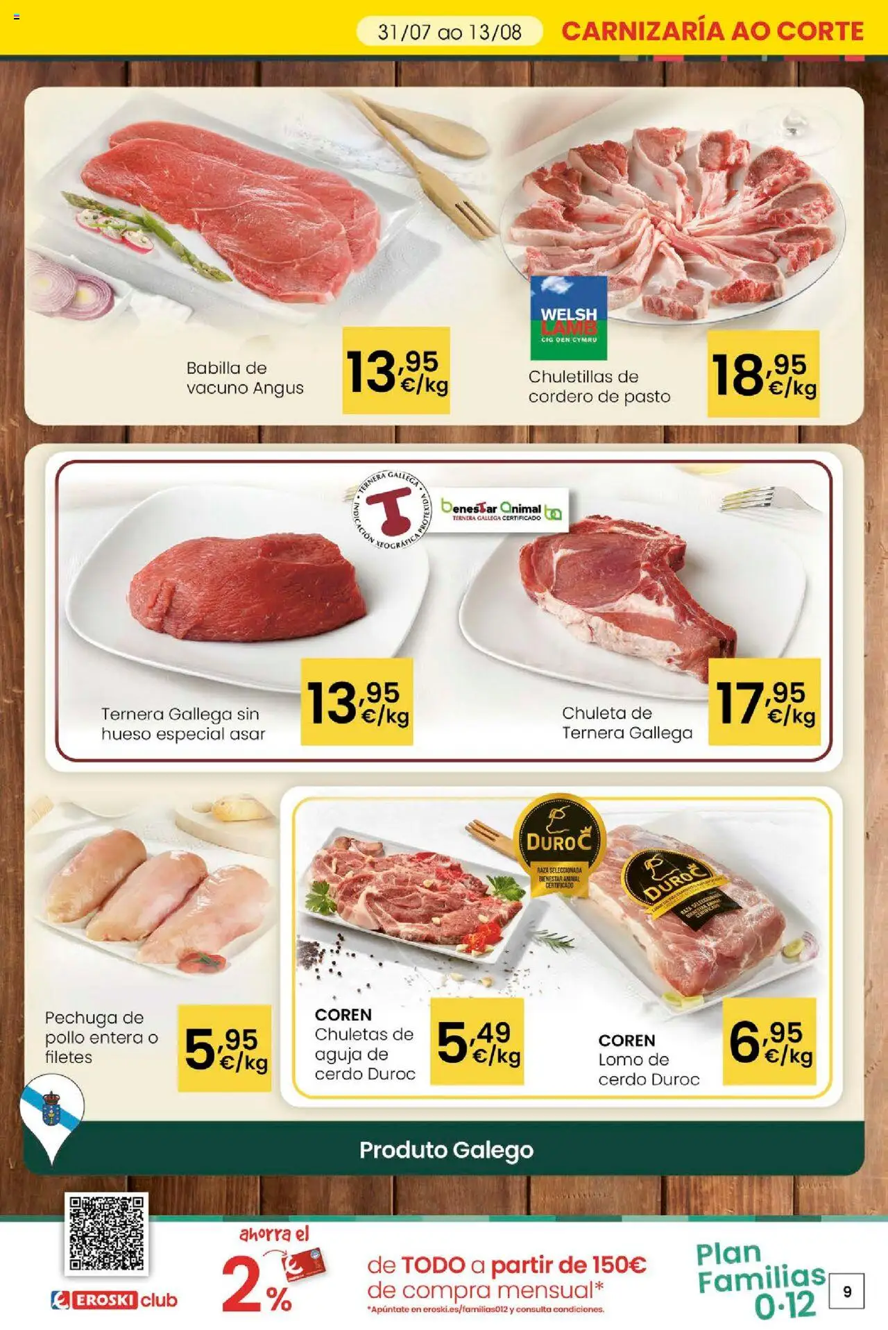 Eroski - Ofertons para conquistarte │ válido desde el 31.07.2025 | Página: 9 | Productos: Cerdo, Φίλτρο καφέ