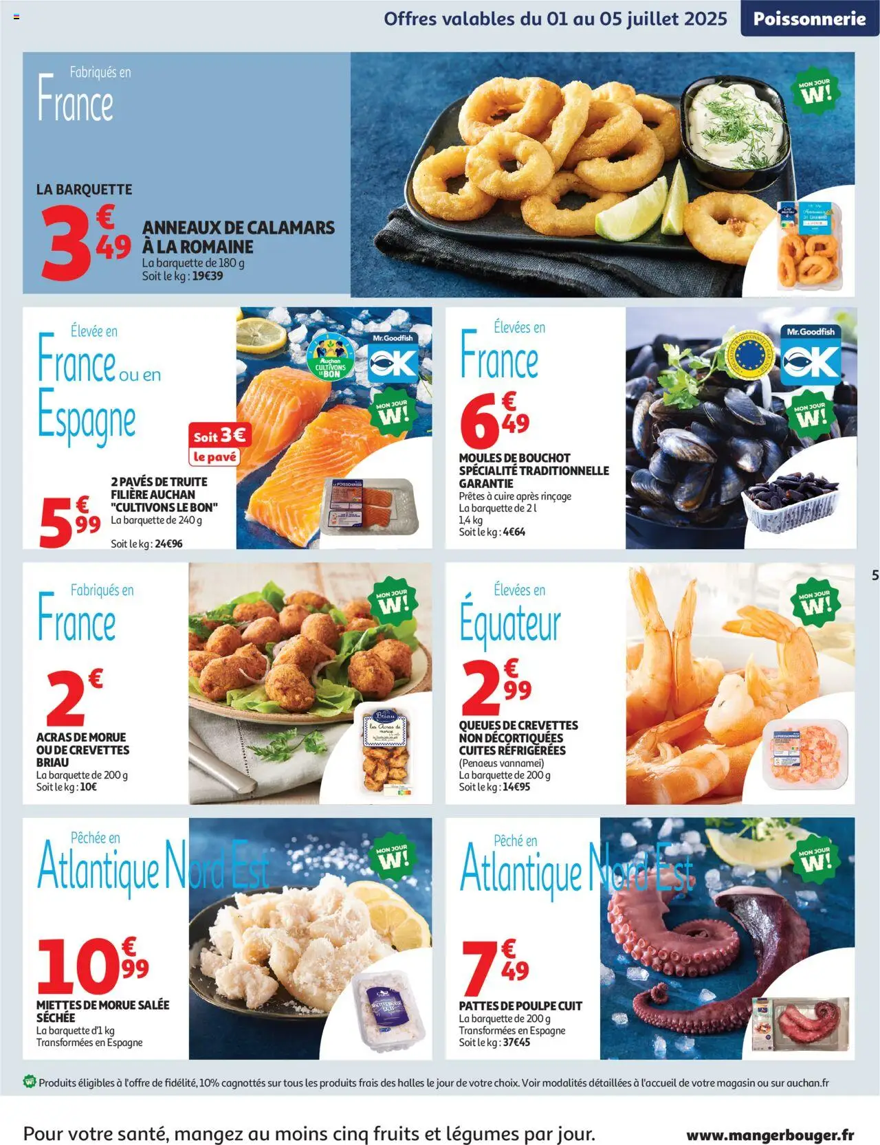  | Page: 5 | Produits: Pêche, Crevettes, Morue, Moules de bouchot