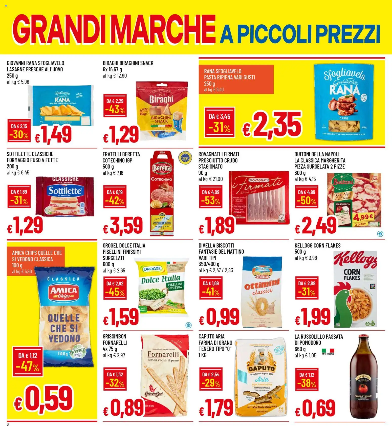 Volantino Galassia del 03.11.2025 | Pagina: 2 | Prodotti: Prosciutto Crudo, Formaggio, Prosciutto, Pasta