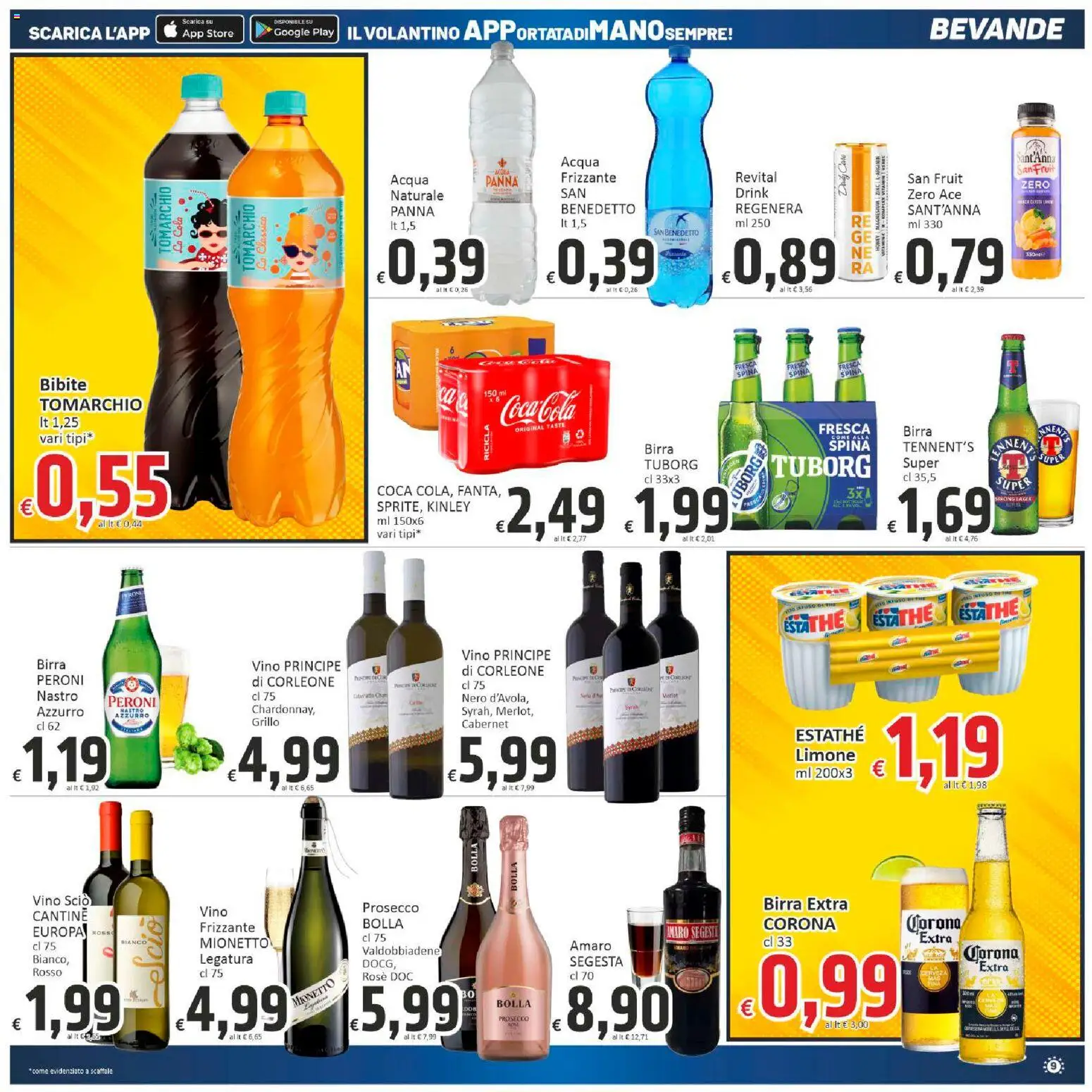 Volantino Paghi Poco del 07.01.2026 | Pagina: 9 | Prodotti: Acqua Panna, Birra, Panna, Scaffale