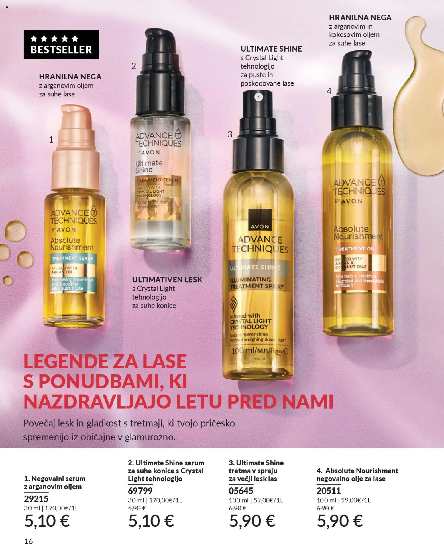 Novi Avon katalog ponudbe – veljaven od 29.12.2025 | Stran: 16 | Izdelki: Olje za lase, Olje