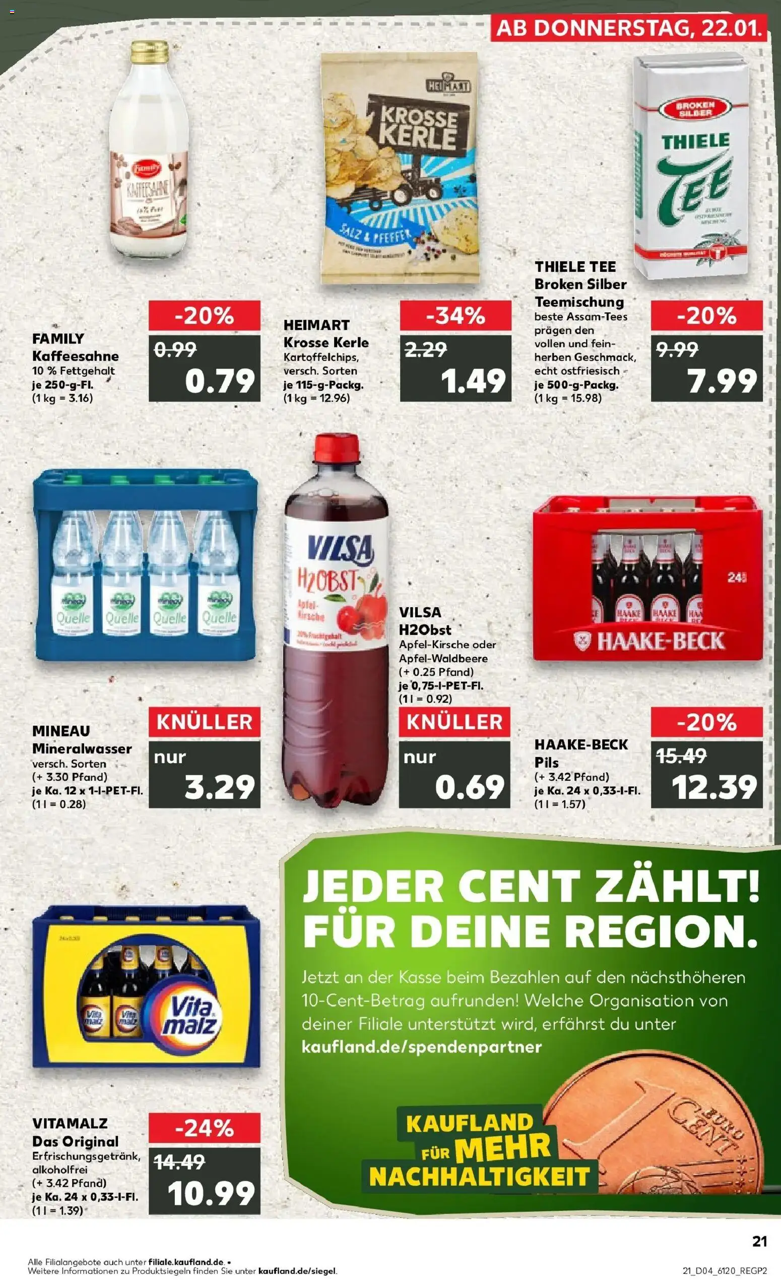 Kaufland prospekt Bremen	 – gültig ab 25.01.2026 | Seite: 21 | Produkte: Äpfel, Salz, Tee, Chips