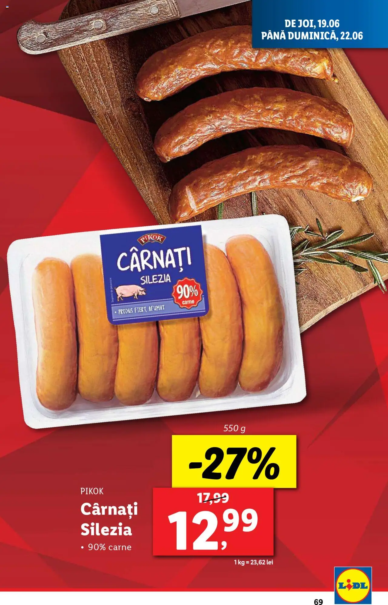 Catalog Lidl – valabil de la 16.06.2025 | Pagină: 69 | Produse: Cârnați
