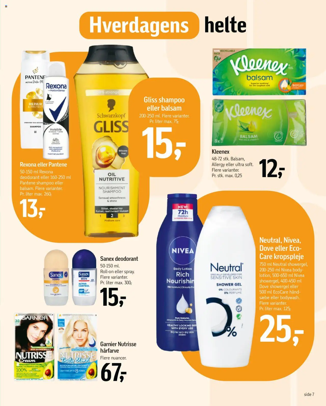 Føtex Tilbudsavis gyldig fra 29.08.2025 | Side: 7 | Produkter: Shampoo, Balsam, Hårfarve, Deodorant