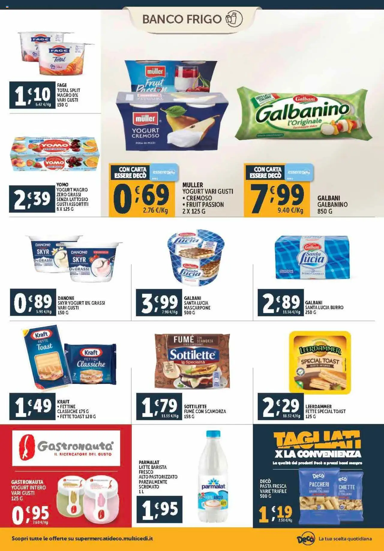 Volantino Decò del 12.09.2025 | Pagina: 6 | Prodotti: Yogurt, Burro, Pasta, Paccheri