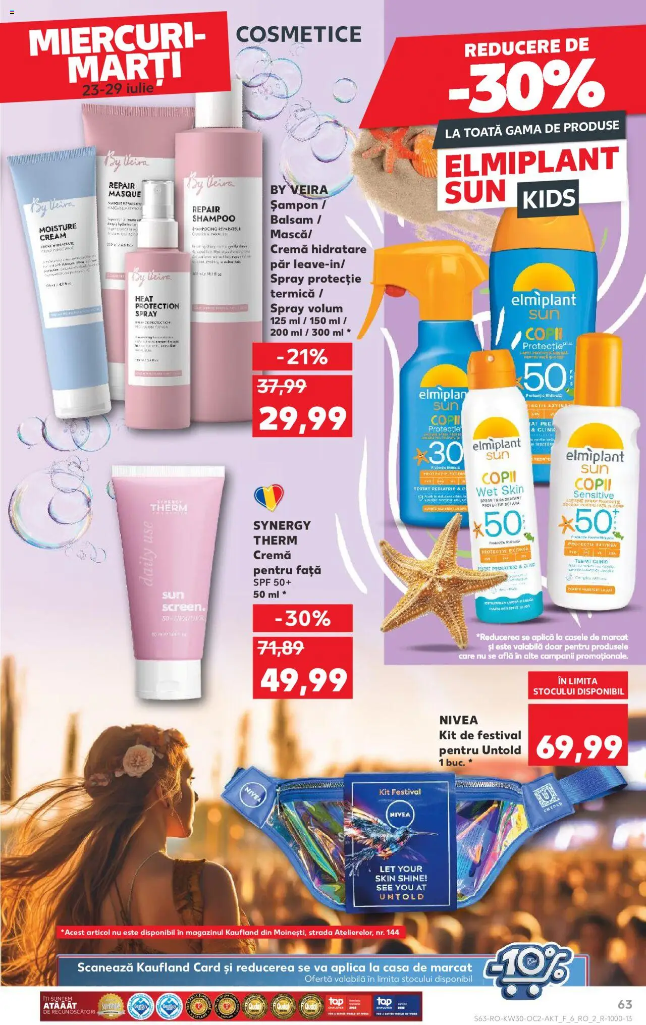 Kaufland RO akciós ujság - amely érvényes a következő dátumtól: 23.07.2025 | Oldal: 63 | Termékek: Sampon