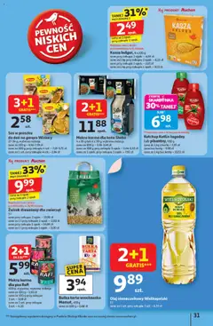 Auchan Gazetka - Pewność niskich cen Hipermarket od 31.07.2025 | Strona: 31 | Produkty: Karta, Kasza, Bułka tarta, Żwirek drewniany