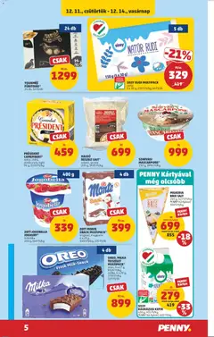 MILKERIA BRIE SAJT, 200 g, 4275 Ft/kg, PENNY Kártyával: 3495 Ft/kg - amely érvényes a következő dátumtól: 11.12.2025 | Oldal: 7