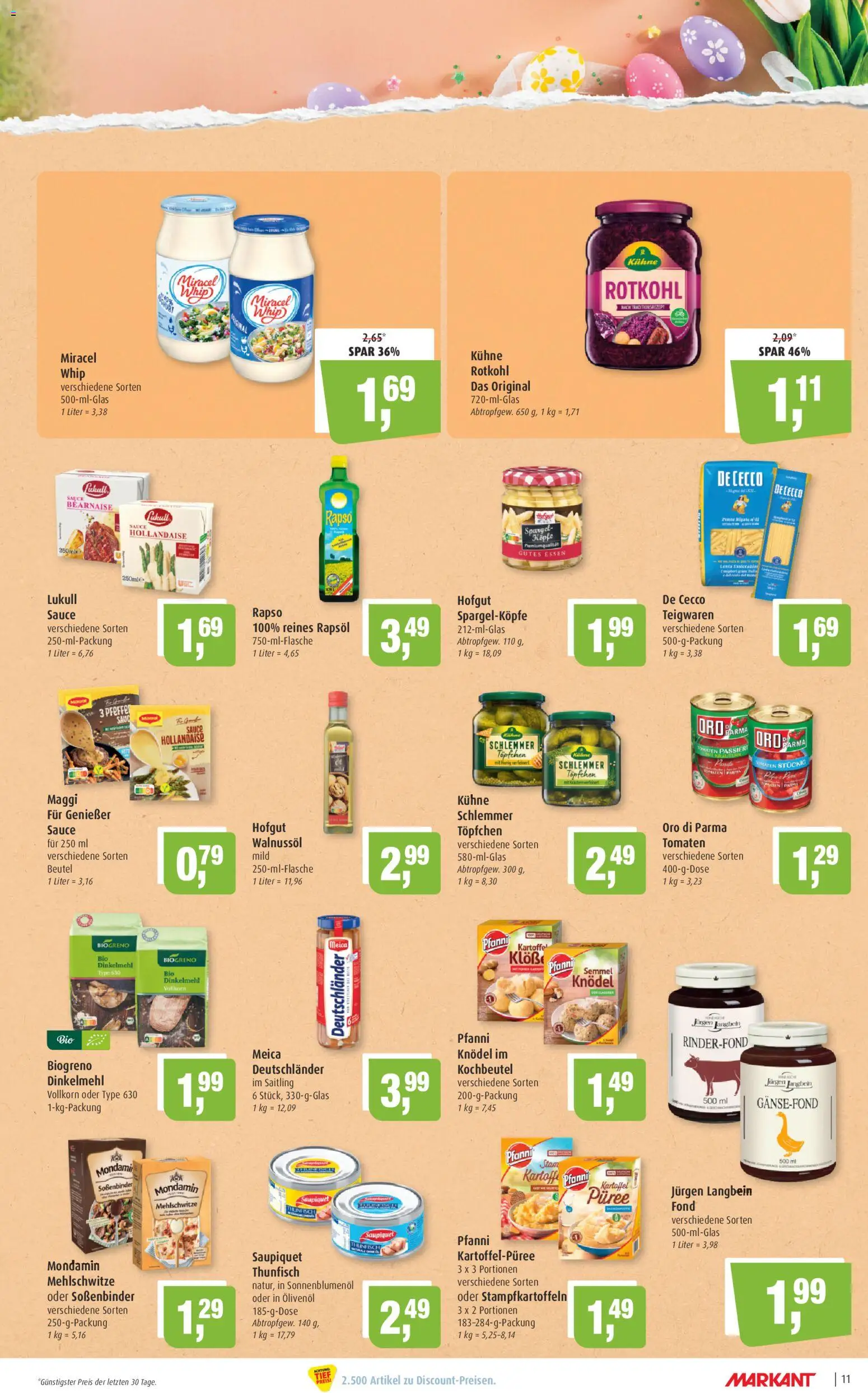 Markant Prospekt 	 – gültig ab 30.03.2026 | Seite: 11 | Produkte: Thunfisch, Rapsöl, Sonnenblumenol, Tomaten