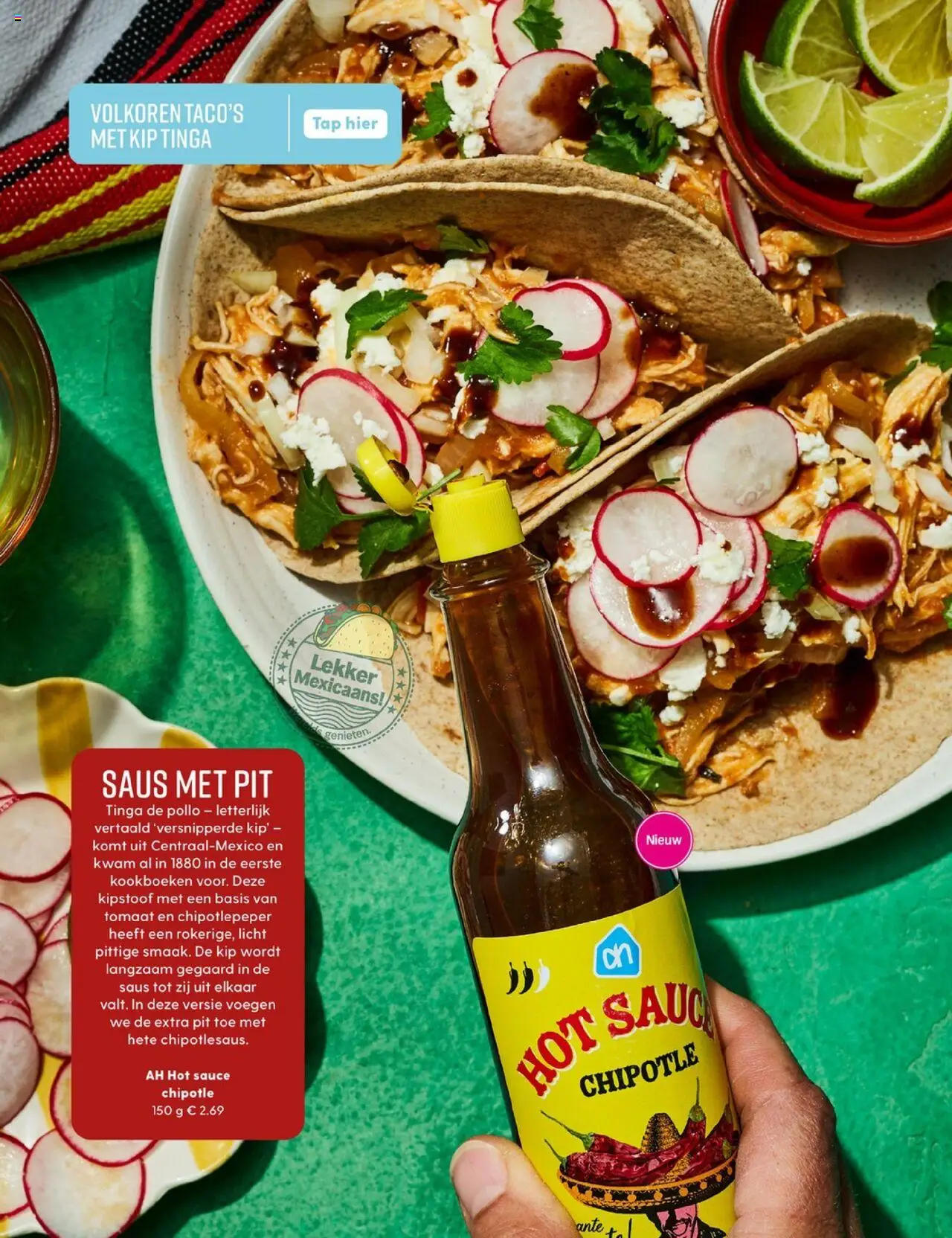 {H1} | Pagina: 16 | Producten: Tomaat, Saus, Kip