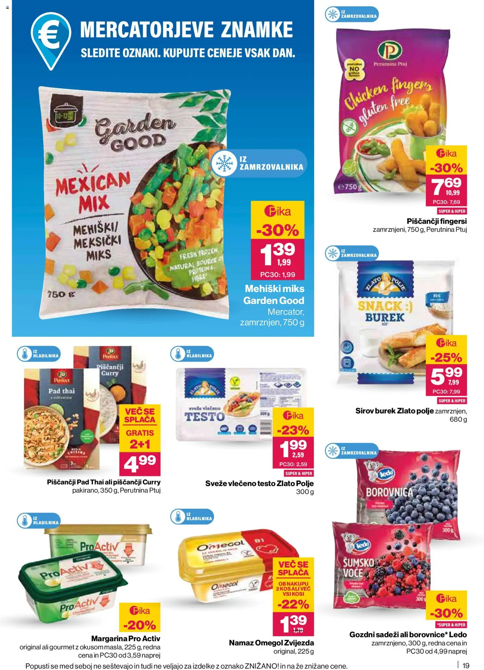 Novi Mercator katalog ponudbe – veljaven od 15.01.2026 | Stran: 19 | Izdelki: Margarina, Namaz, Kos